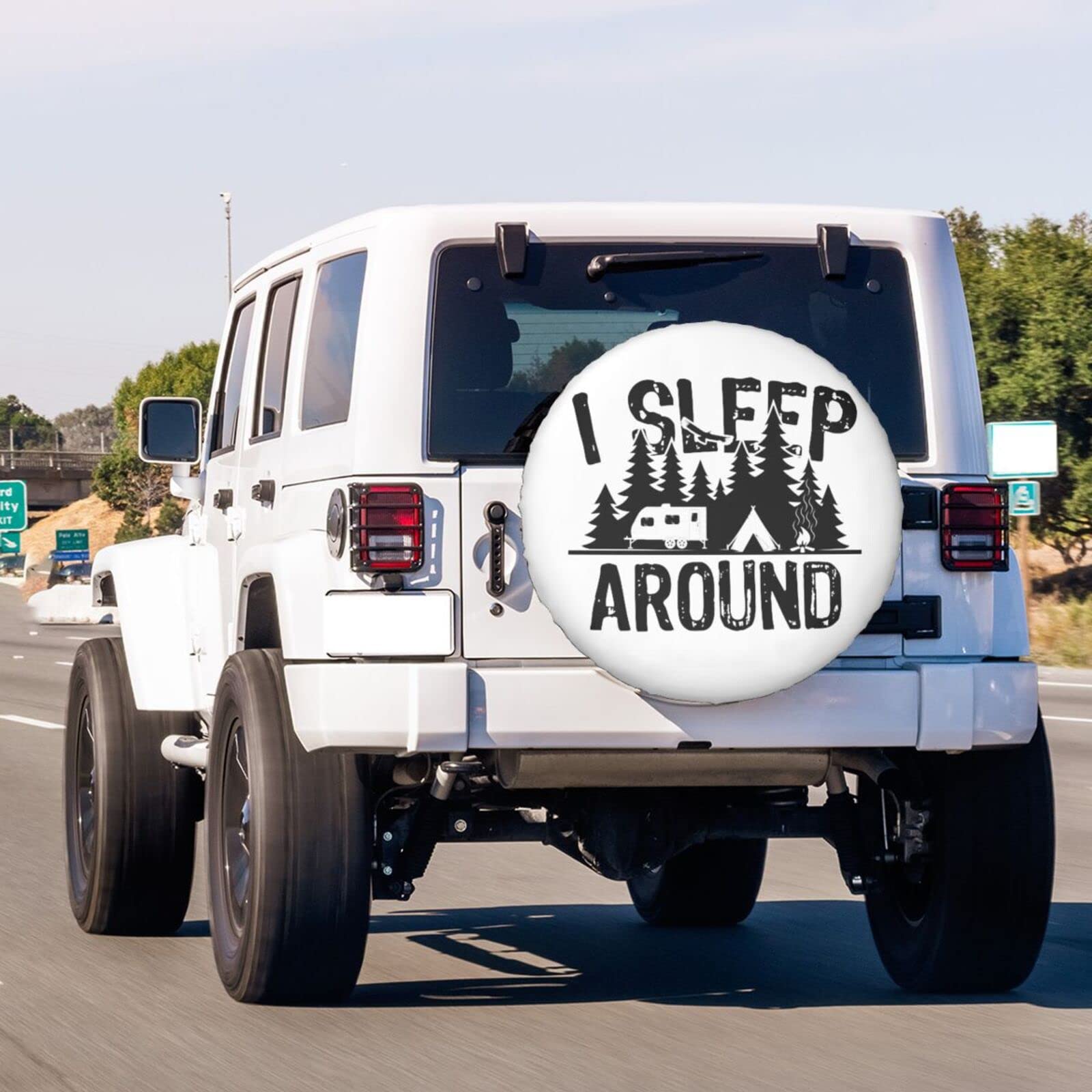 15 Inch Dust-Proof Spare Tire Cover for Trailer, RV, SUV & Vehicles - Waterproof Wheel Protector for Camping, Off-Road & Outdoor Adventures
