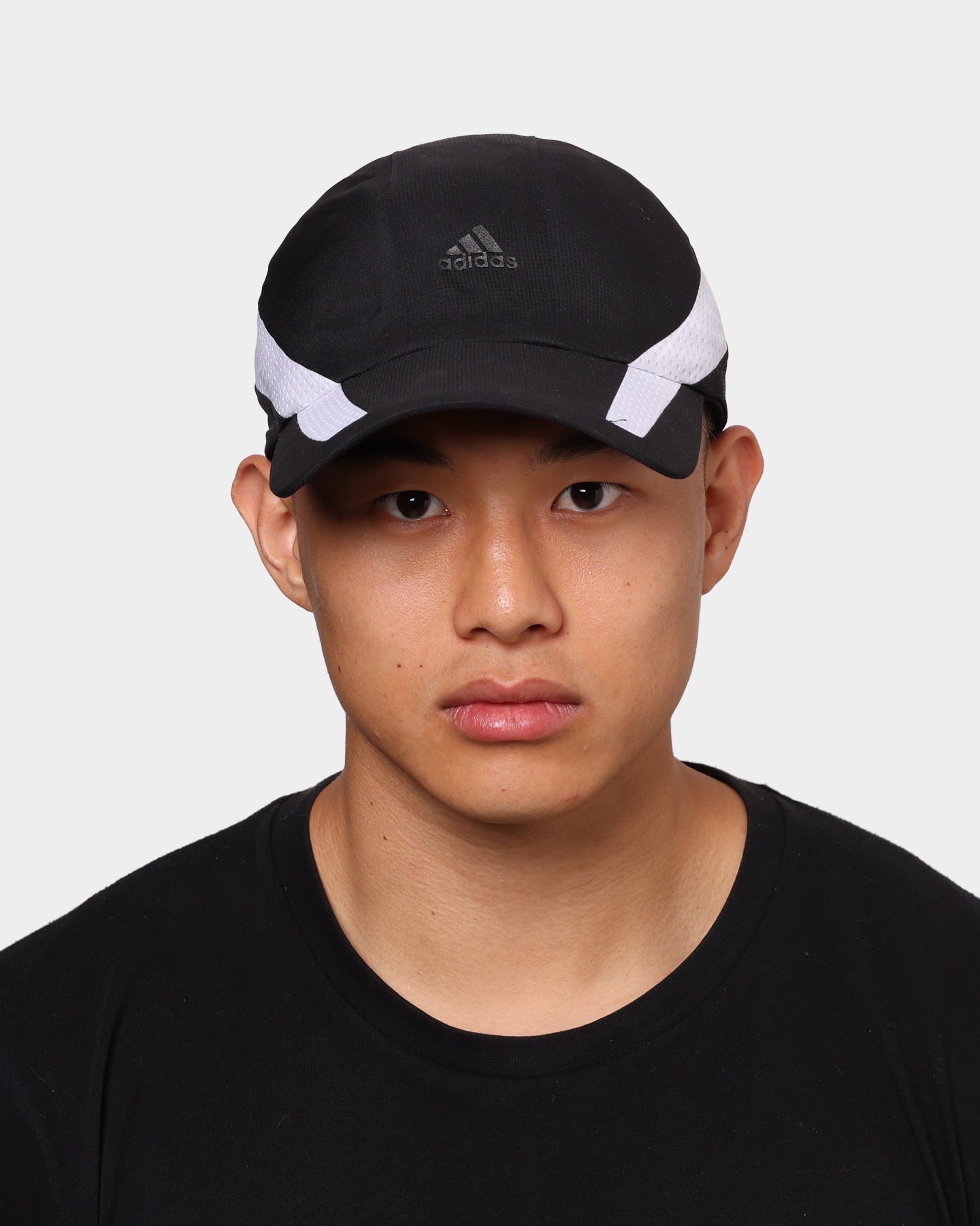 Adidas Run A.R Cap - Black, White & Black Performance Hat for Running, Hiking & Outdoor Sports