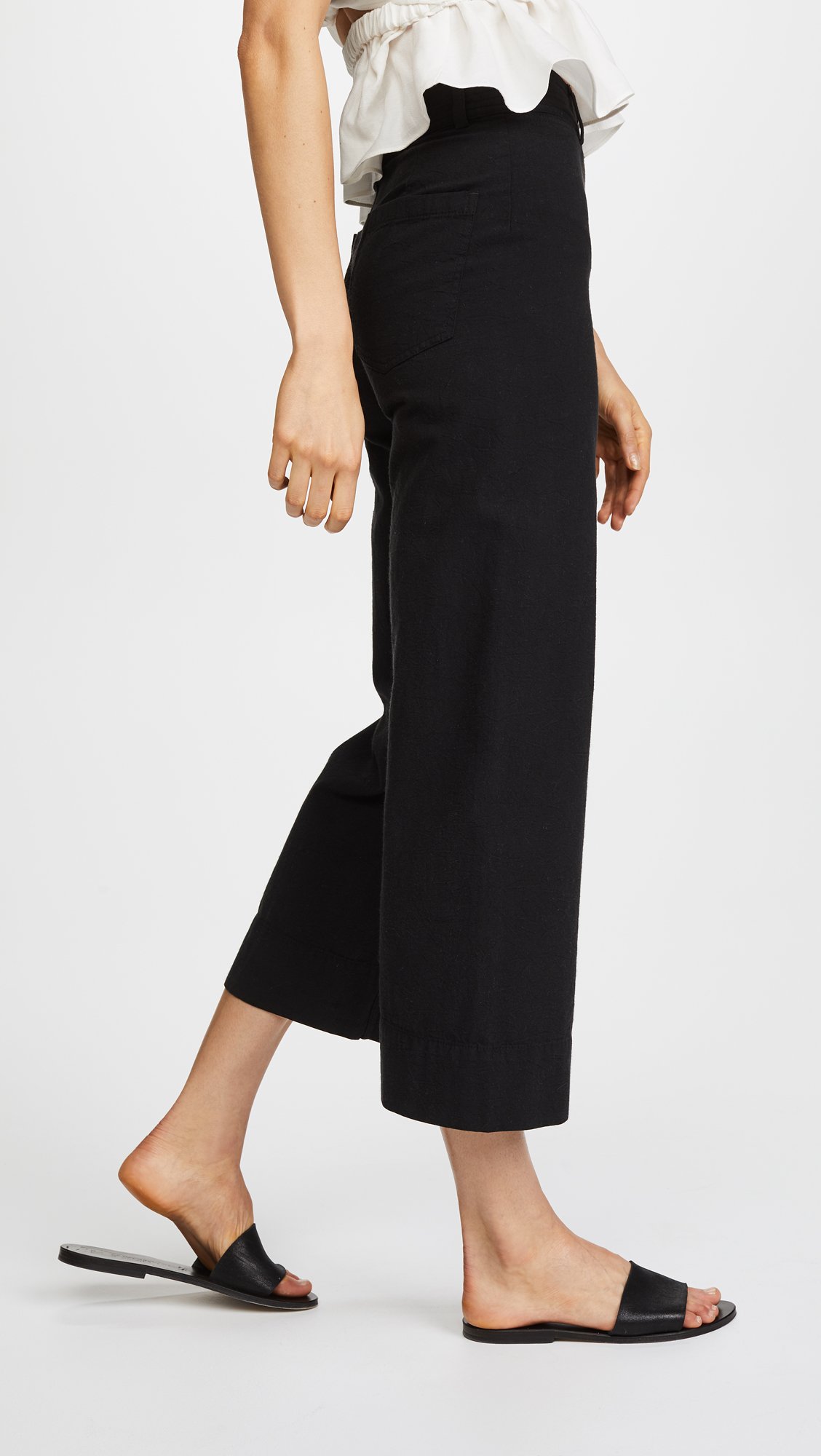 Apiece Apart Women's Merida Pants - High Waisted Wide Leg Trousers for Casual & Office Wear | Comfortable & Stylish Women's Fashion Pants for Everyday Outfits