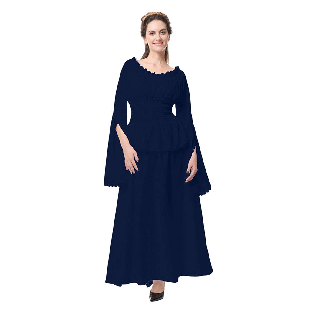 Women's Vintage Renaissance Cosplay Dress - Elegant Casual Summer Maxi & Mini Dresses for Party, Club, Theater & Historical Reenactment