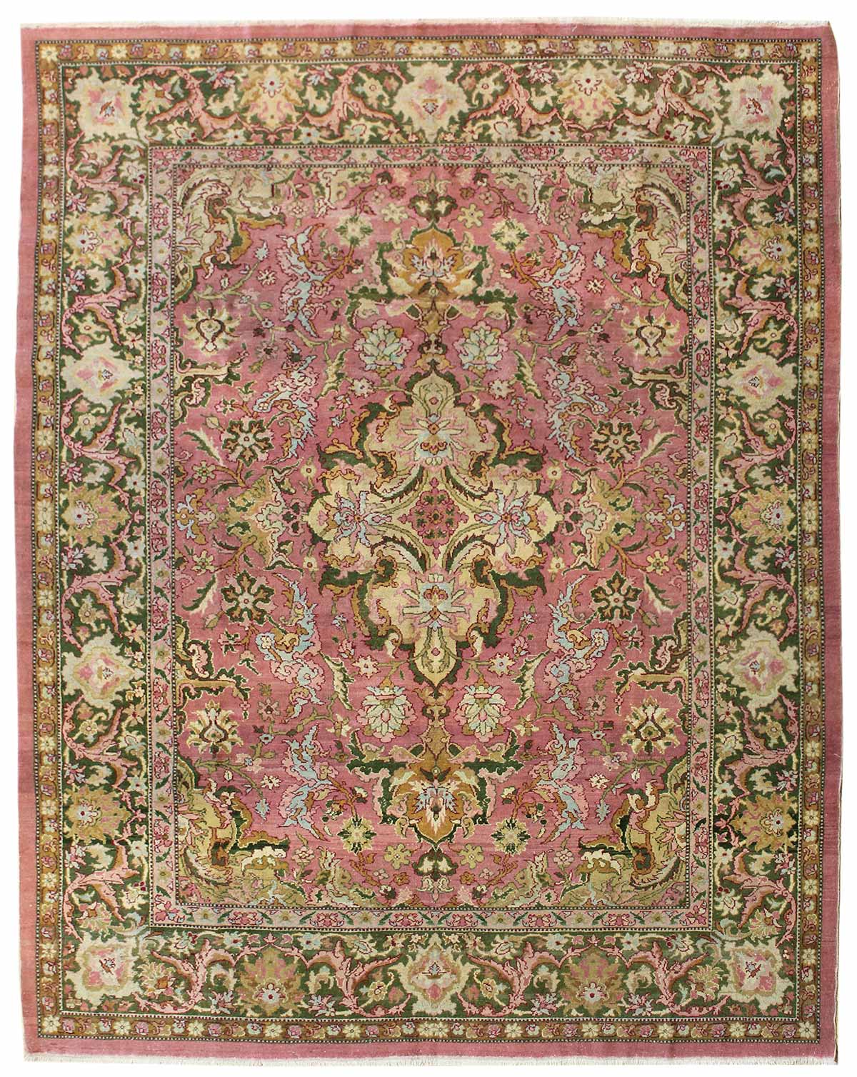 Antique Amritsar Handwoven Traditional Rug JF6546 - Authentic Indian Wool Carpet for Living Room, Bedroom & Office Decor