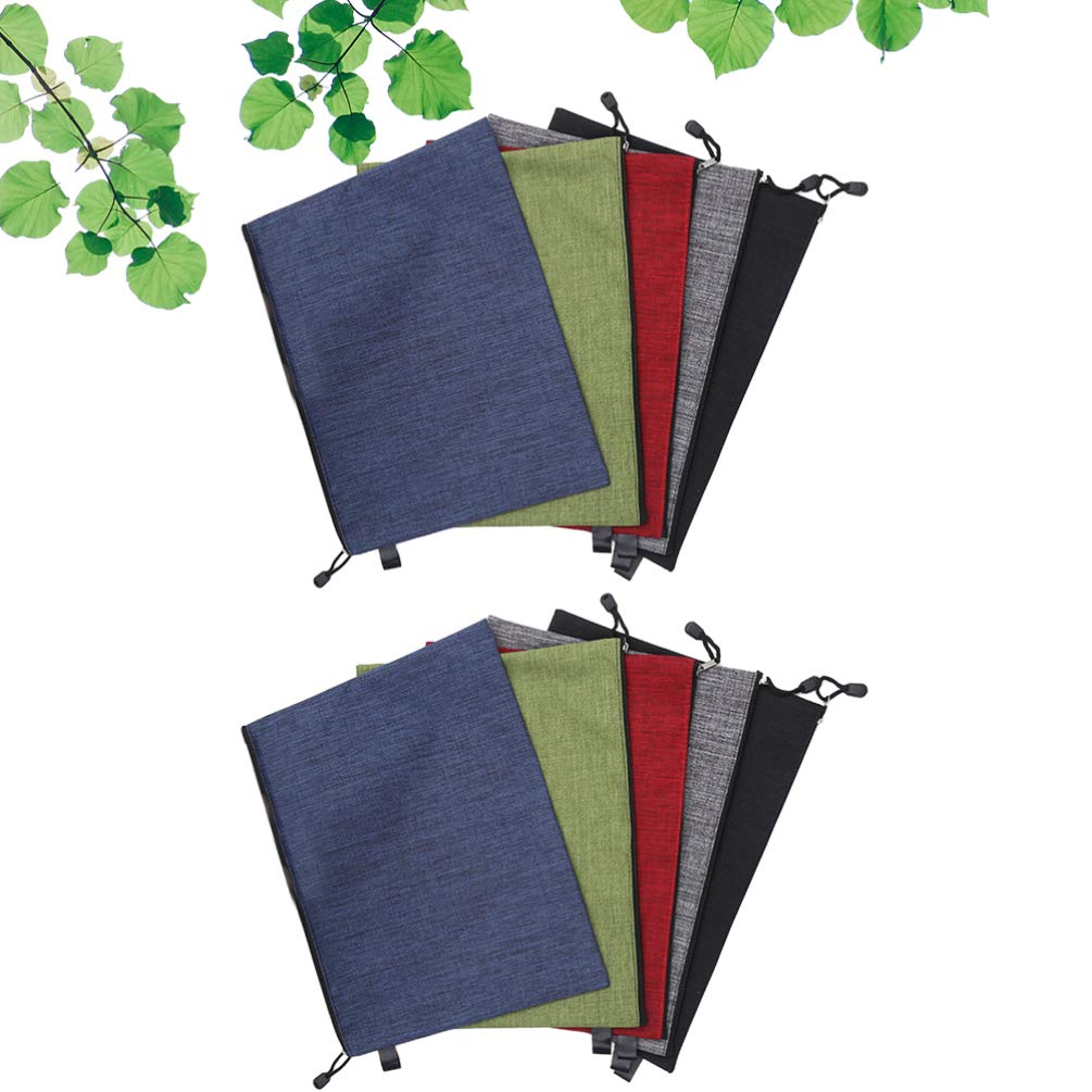 NUOBESTY 10-Pack Waterproof Zipper File Organizer Bags - Portable Document Holder for Office, School & Travel - A4 File Folder Storage Solution for Students, Teachers & Professionals