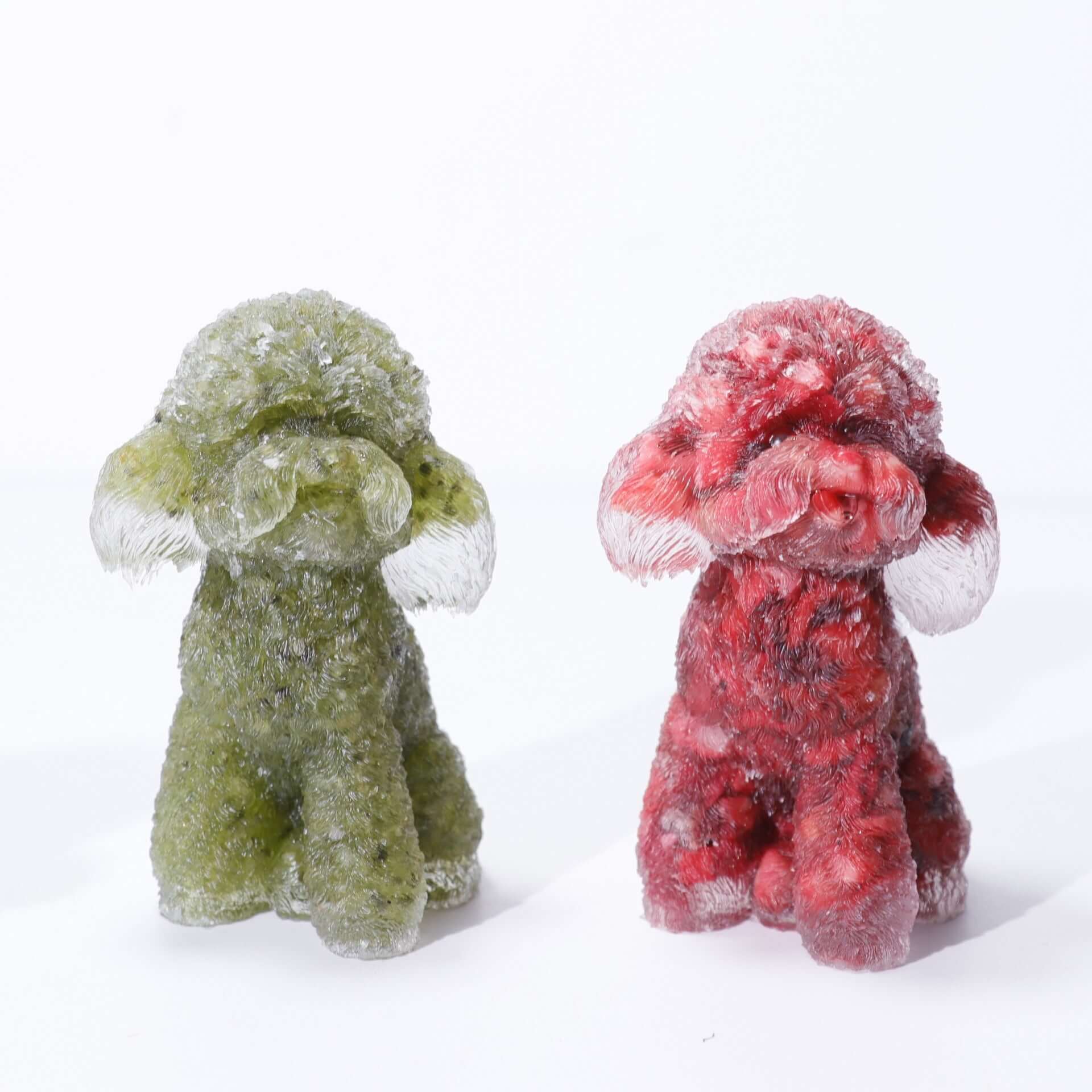 Handmade Epoxy Poodle Figurine - Cute Dog Resin Ornament for Home Decor, Gift & Collection (A2056) | Perfect for Living Room Display, Bookshelf Decor & Dog Lover Gifts