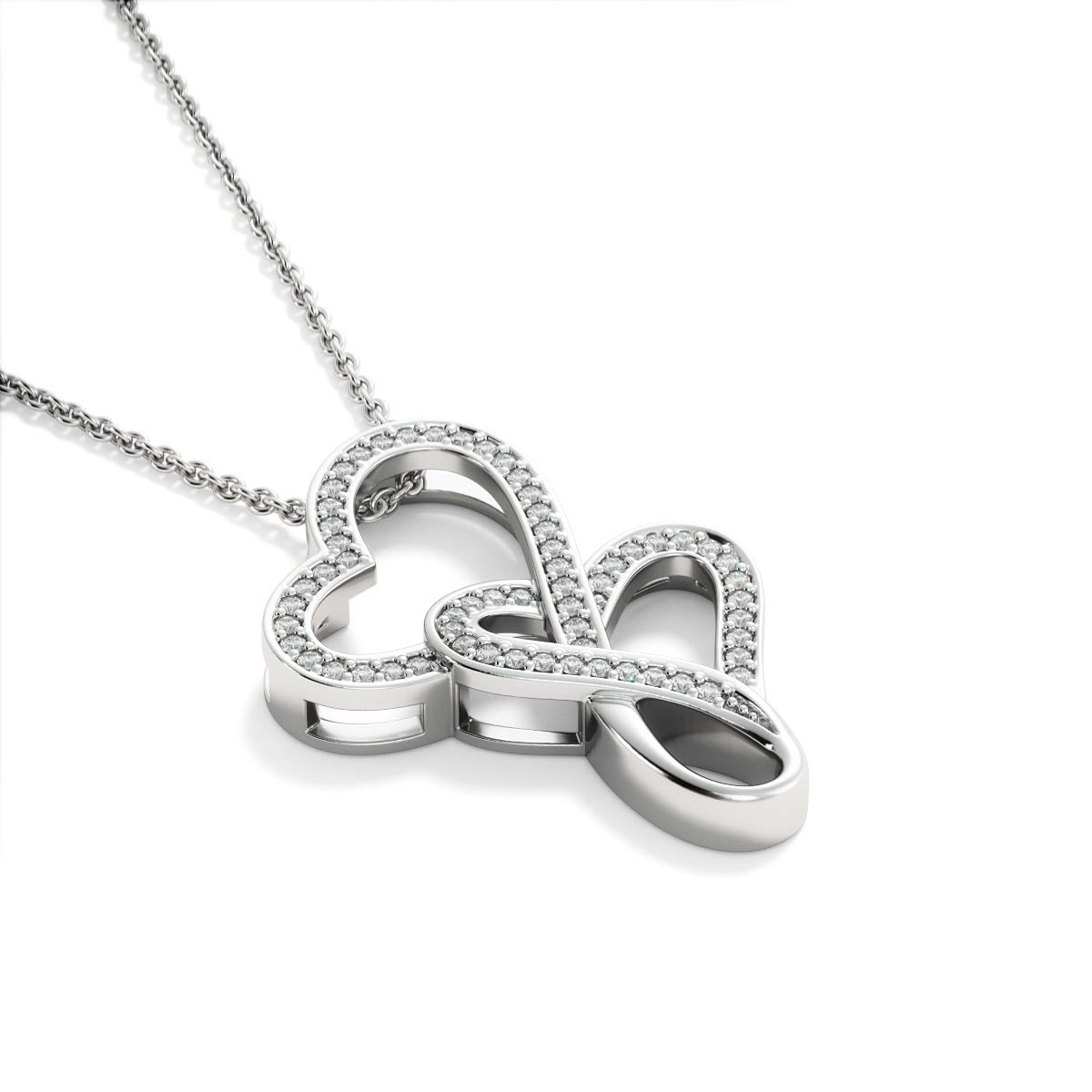 Double Heart Necklace for Best Friends - Gift with Card & Box | Drinking Jewelry for Women