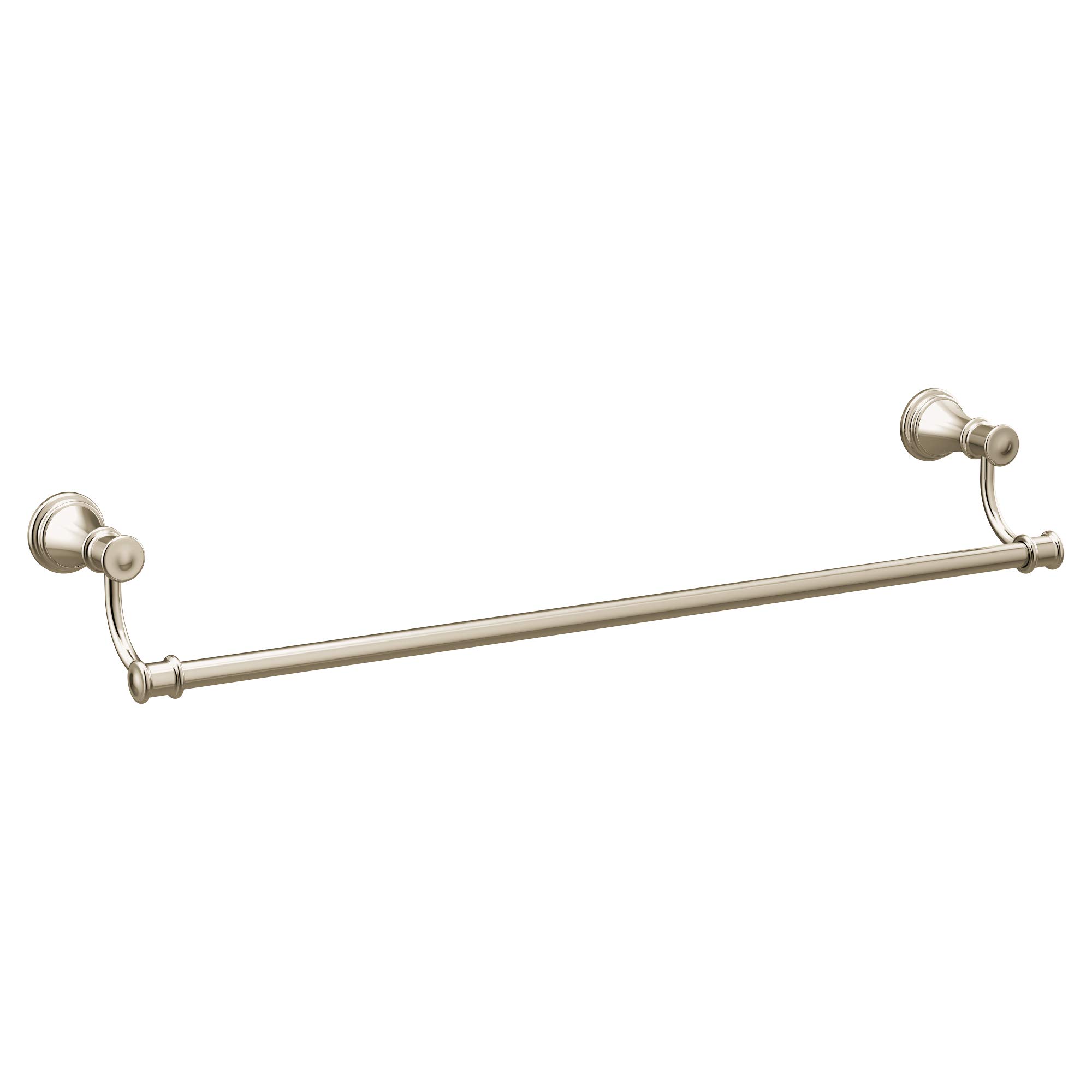 Moen Belfield 36-Inch Double Robe Hook & 24-Inch Towel Bar Set with 9-Inch Hand Towel Bar & Pivoting Toilet Paper Holder in Polished Nickel - Perfect for Bathroom Organization & Luxury Spa Experience