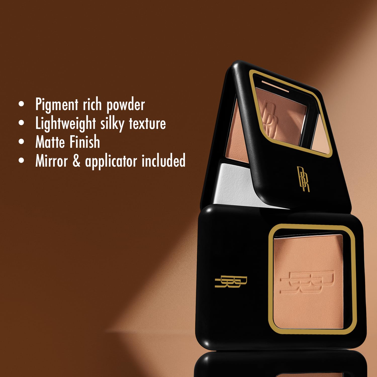 Black Radiance Pressed Powder - Deep Ebony 0.14 oz | Oil Control & Shine Reduction | Matte Finish for All-Day Wear | Perfect for Oily Skin & Touch-Ups On-The-Go