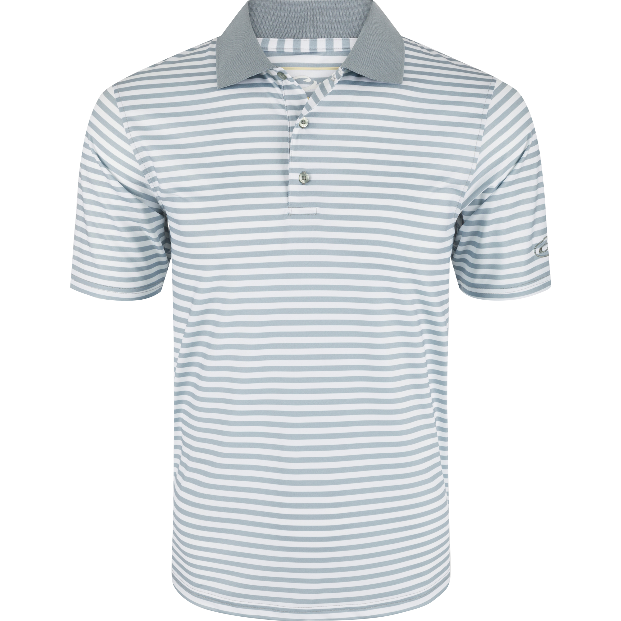 Performance Awning Striped Polo Shirt for Men - Breathable Quick-Dry Golf & Casual Wear - Perfect for Outdoor Sports, Work & Summer Activities