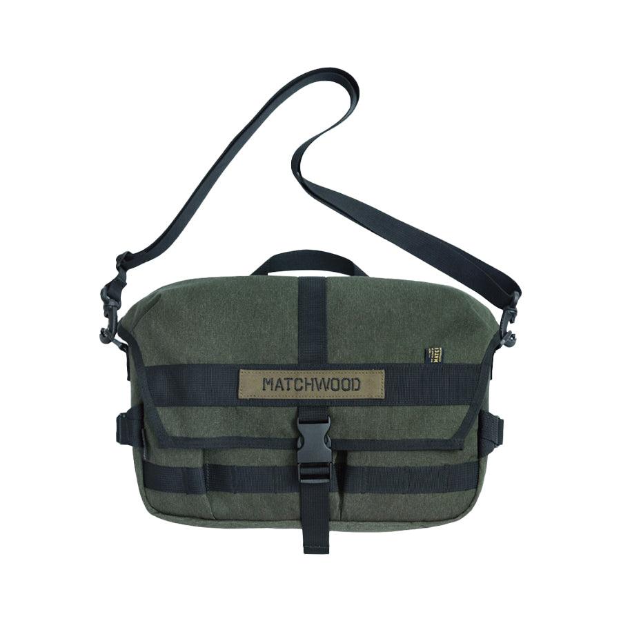 MATCHWOOD Army Messenger Bag - Durable Military Style Shoulder Bag for Men & Women - Black (690g) - Perfect for Work, Travel & Outdoor Adventures