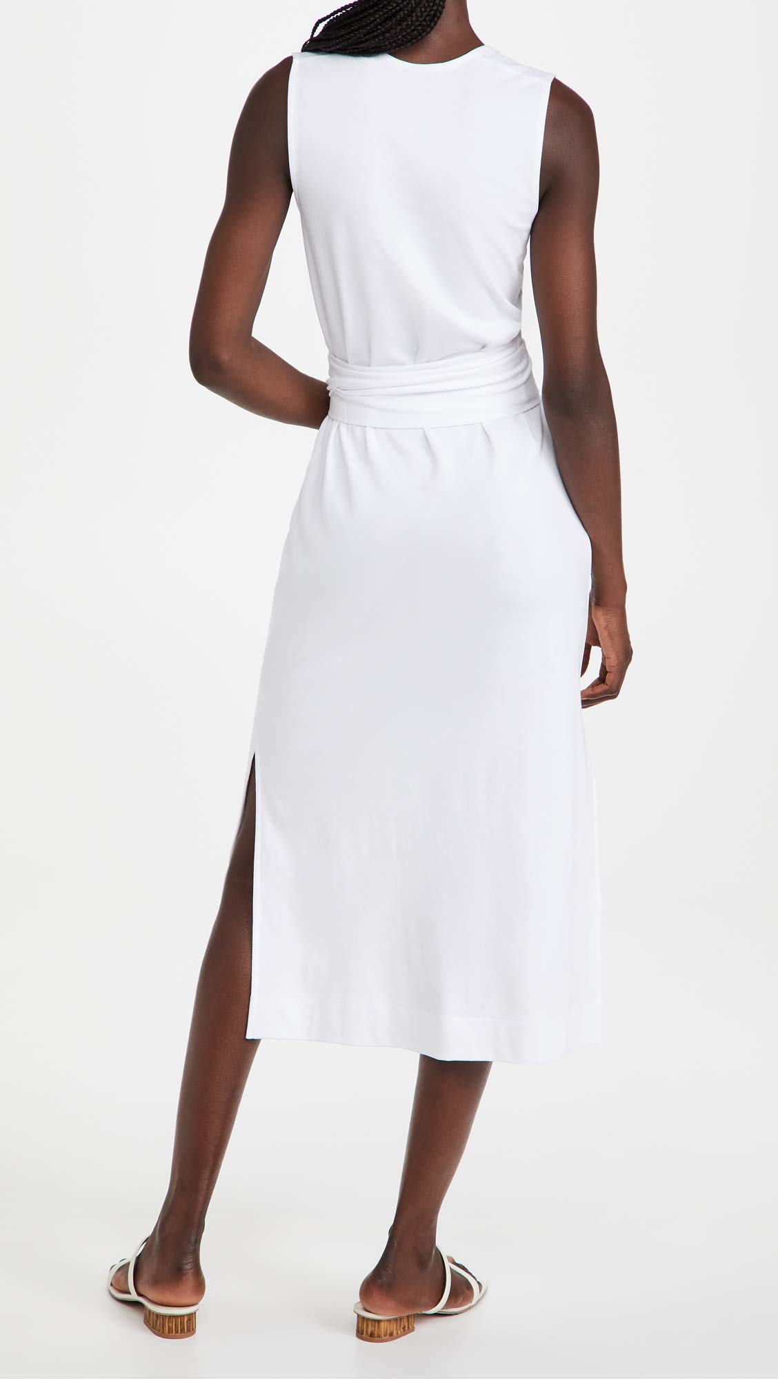 Vince Women's Sleeveless Wrap Dress - Flattering Summer Midi Dress for Casual Outings & Beach Vacations