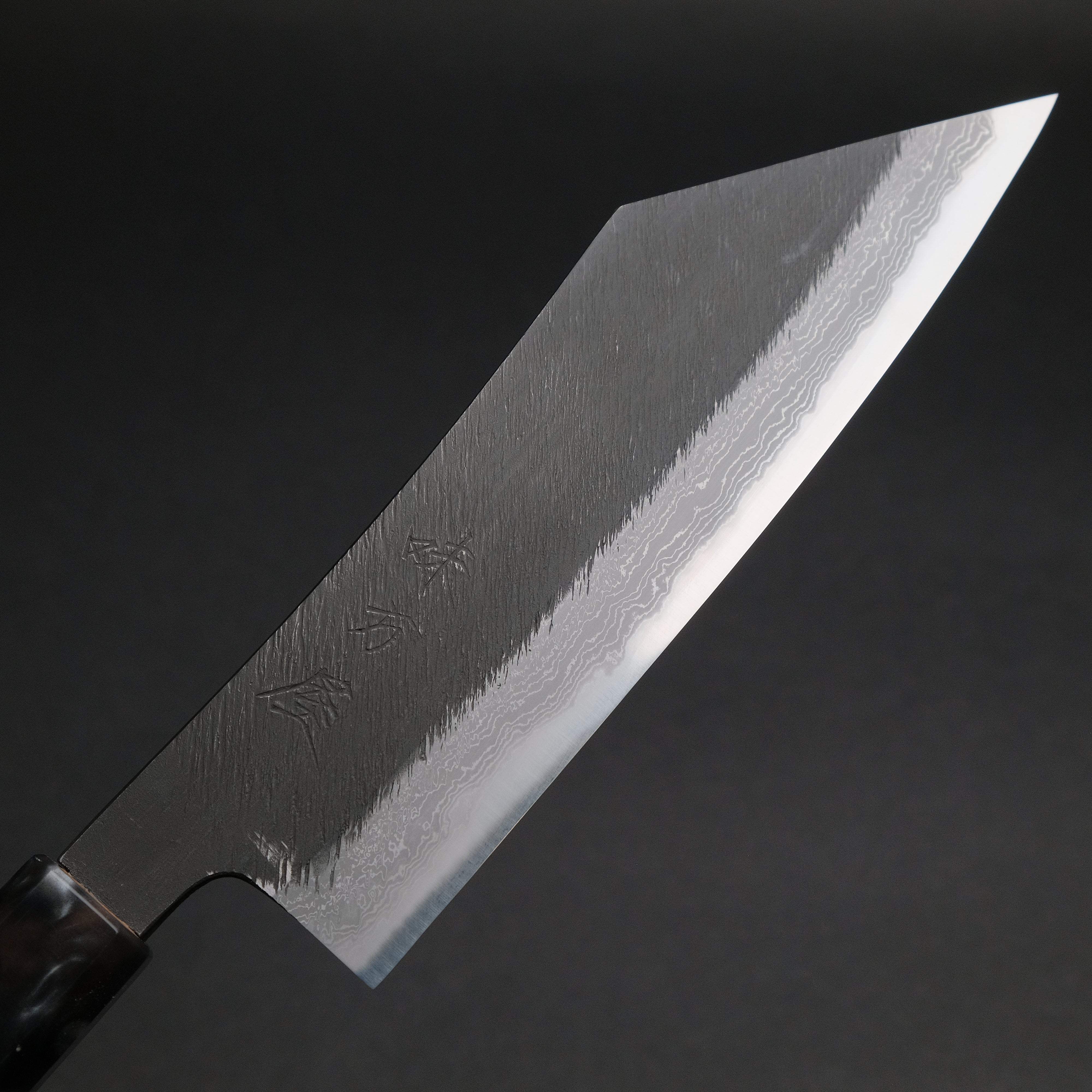 Premium Ajikataya White #2 Matsuba Damascus Hakata 180mm Kitchen Knife with Olive Wood & Resin Handle (#24) - Perfect for Sushi, Sashimi, and Japanese Cuisine Preparation