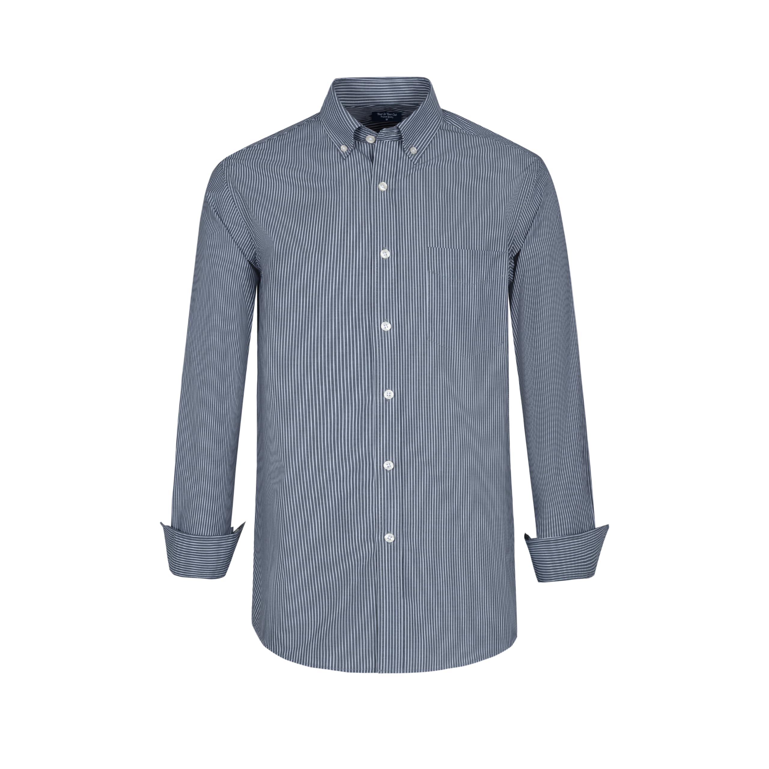 Year In Year Out Men's Water & Stain Resistant Dress Shirts - Button Down Long Sleeve Formal Shirts (Big & Tall Sizes) for Office, Business Meetings & Special Occasions