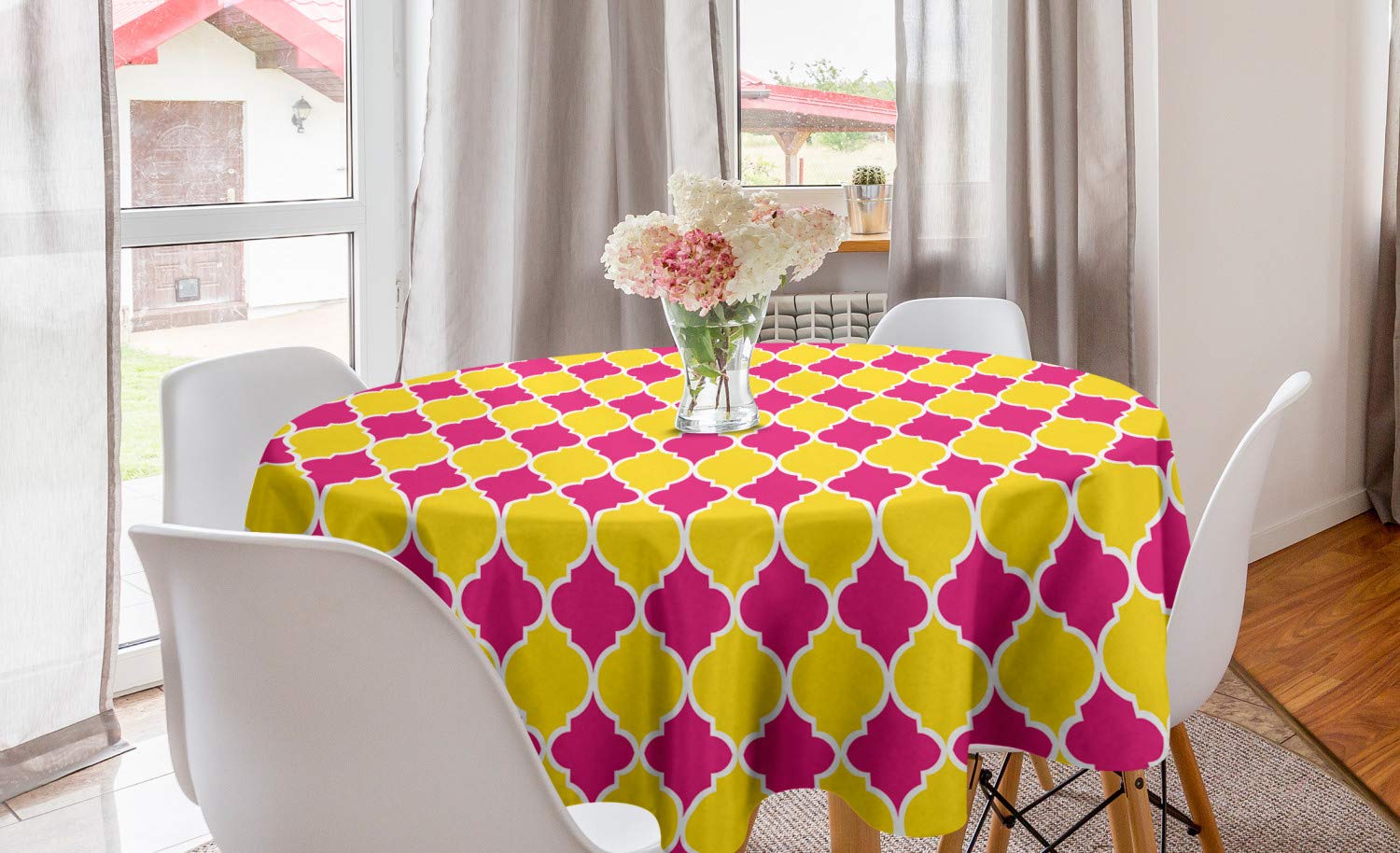 Ambesonne Abstract Round Tablecloth 60