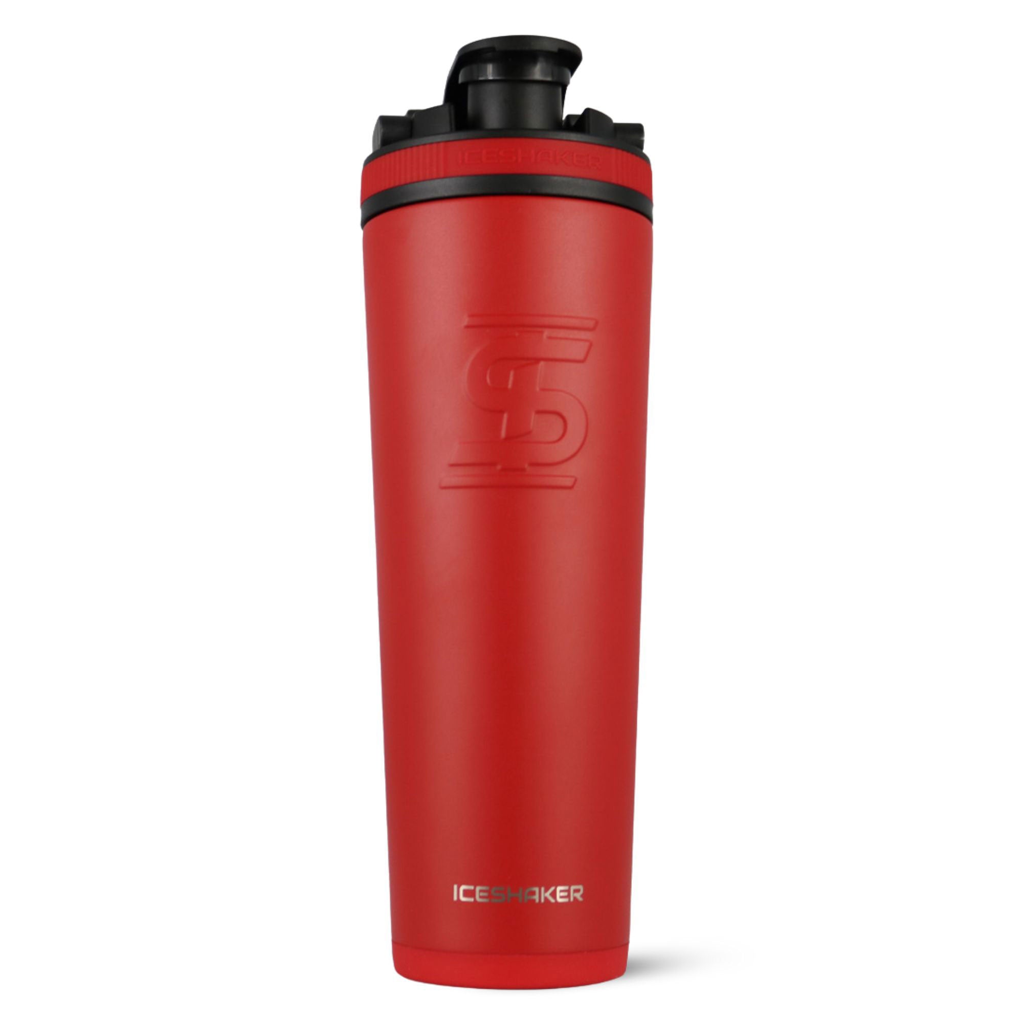32oz Insulated Stainless Steel Ice Shaker Bottle for Gym & Workout - Leakproof Protein Shaker Cup with Mixing Ball - Red (Perfect for Post-Workout Recovery & On-the-Go Nutrition)