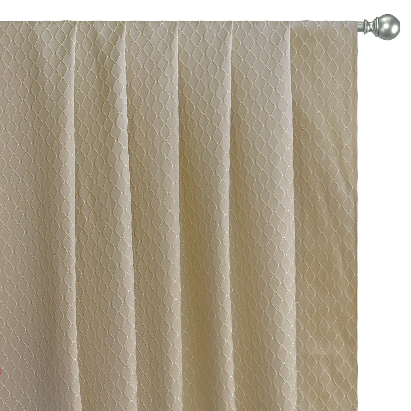 Beige Diamonds Geometric Embroidered Fabric by The Yard - Premium Cotton Material for DIY Crafts, Quilting & Home Decor Projects