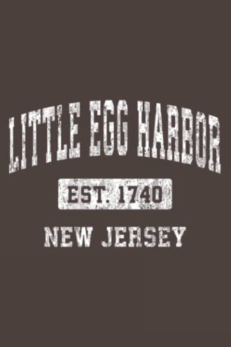 Little Egg Harbor New Jersey NJ Vintage Sports Established Notebook - 6x9 Inches Lined Journal with Unique Cover Design | Perfect for Travel, School & Gift Giving