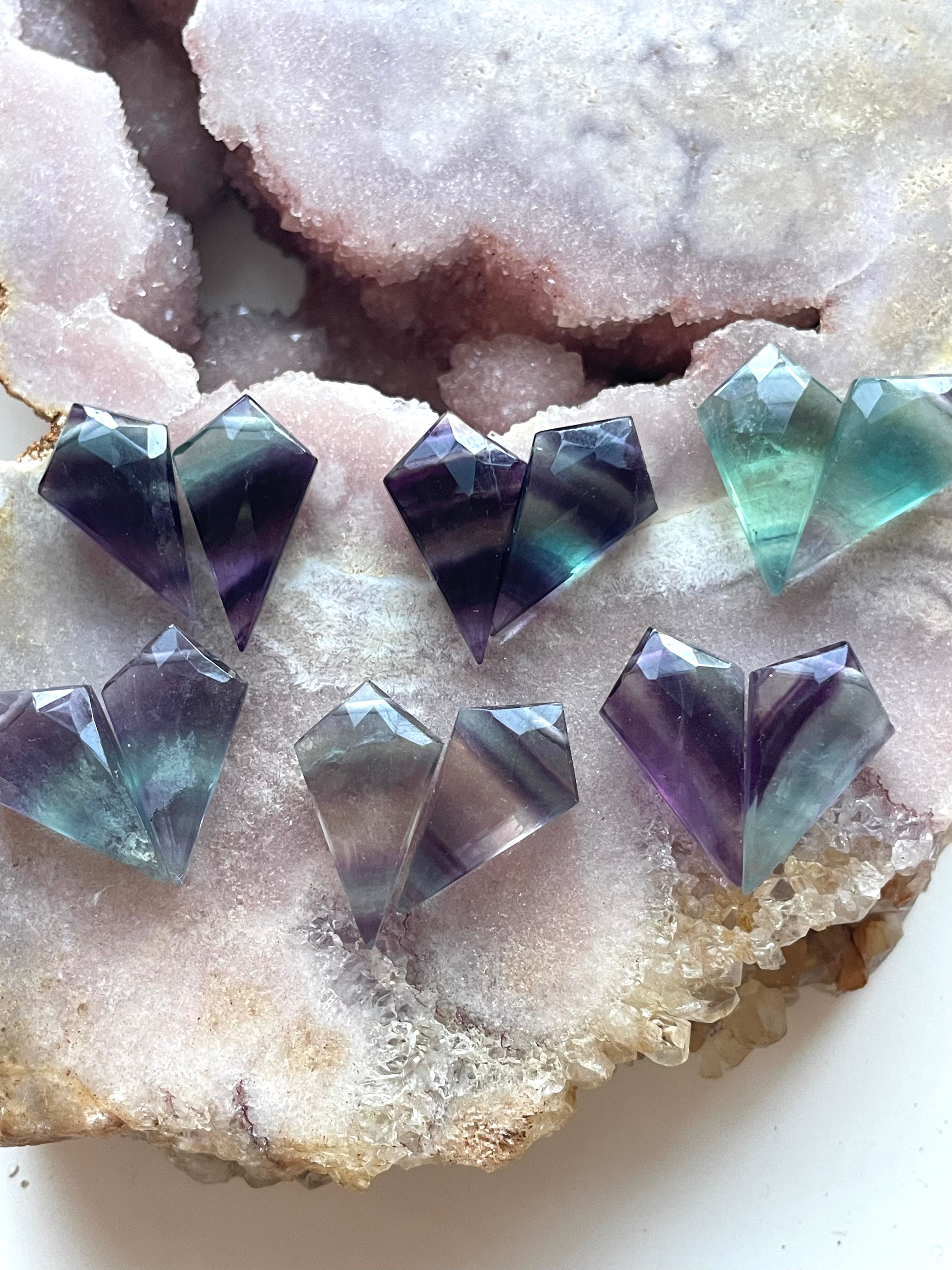 Fluorite Statement Earrings - 14K Gold Filled or 925 Sterling Silver Dangle Earrings for Women | Elegant Jewelry Gift for Birthday, Anniversary & Special Occasions