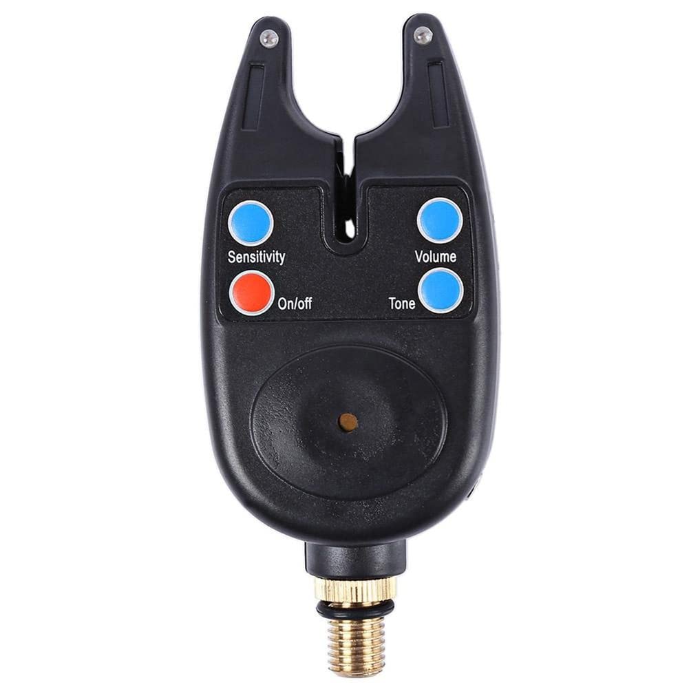 Grebest Fishing Bite Alarm Indicator with LED Light & Sound Alert - Waterproof Night Fishing Alarm for Carp, Catfish - Perfect for Day & Night Fishing Trips by Lakes, Rivers, Ponds (Great Gift for Anglers)