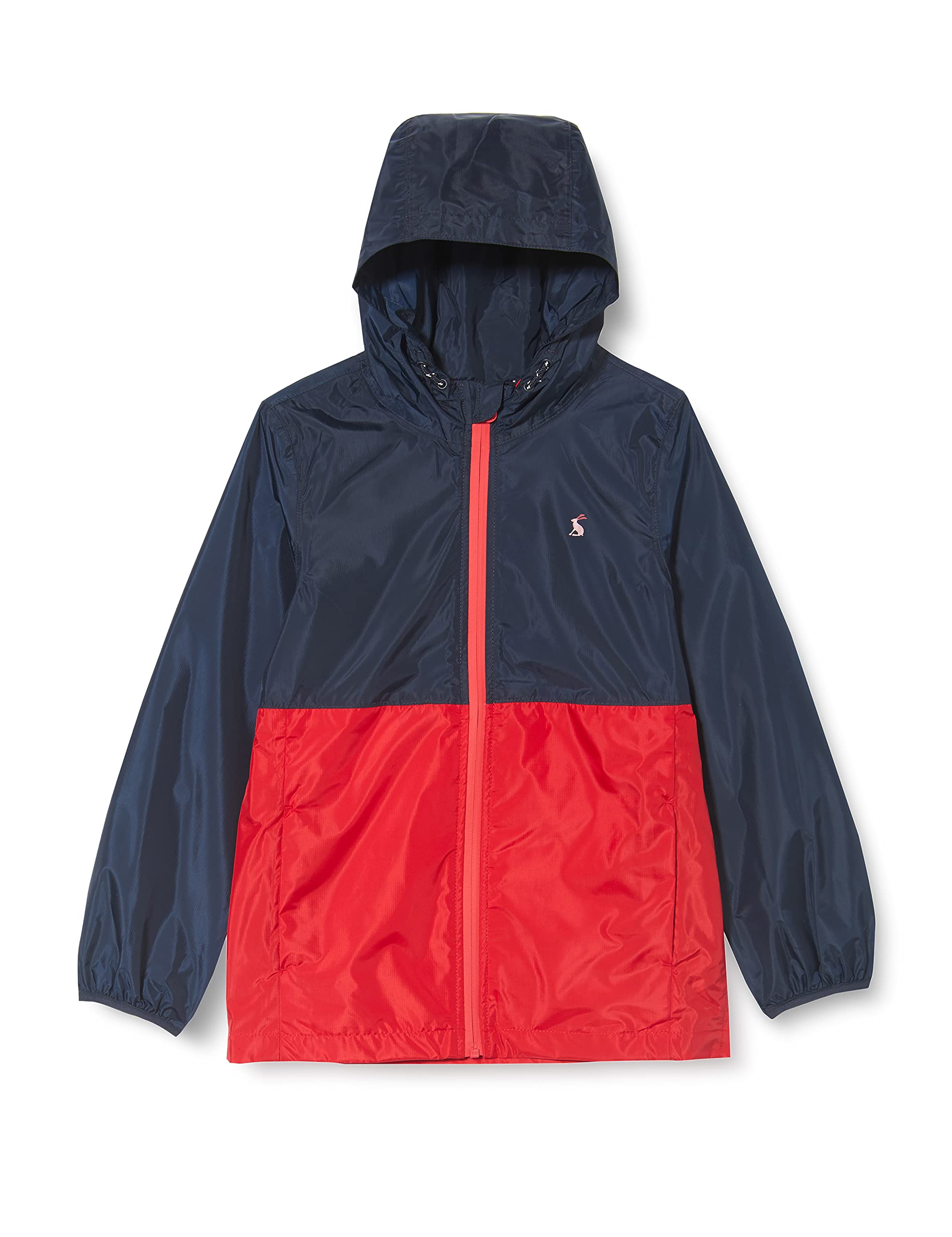 Joules Boys' Waterproof Rain Jacket with Hood - Lightweight Windproof Outdoor Coat for Kids - Perfect for School, Hiking & Playtime in Wet Weather