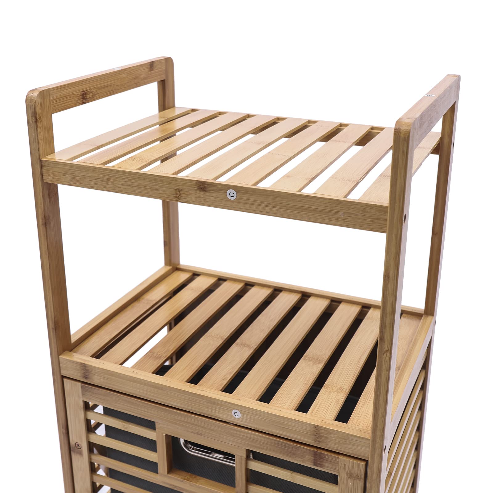 Eco-Friendly Bamboo Laundry Basket with Storage Shelf - Multi-Purpose Closet Organizer, Toy Storage Bin & Hamper for Dorm, Bedroom & Laundry Room - Perfect for Home Organization & Space Saving