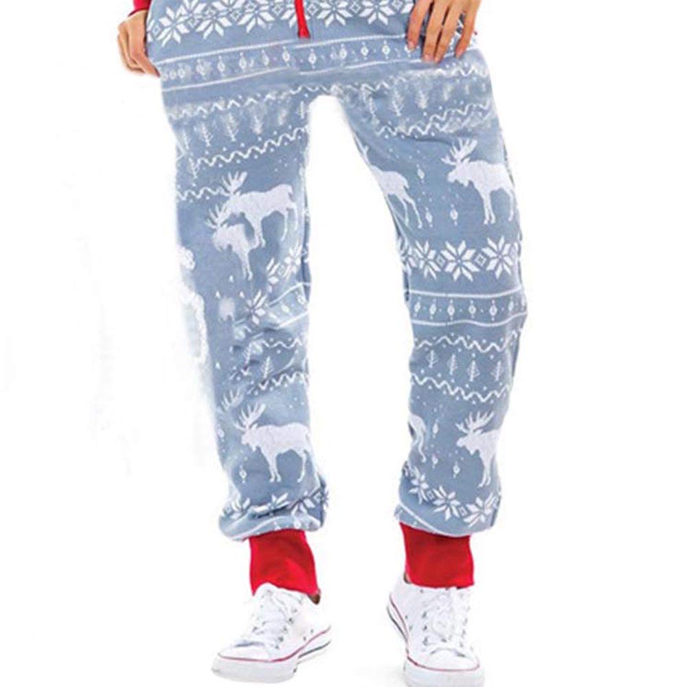 RINTONIX Women's & Men's Ugly Christmas Pajama Onesie Jumpsuit - Festive Holiday Zipper Hoodie Pajama Overall for Family Matching Outfits, Christmas Party & Cozy Winter Nights