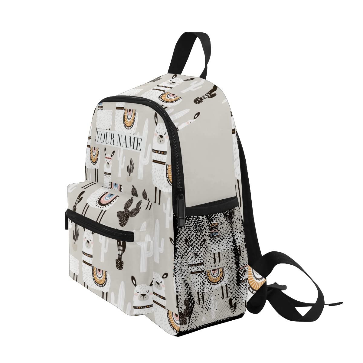 **Personalized Mini Cute Llama Toddler Backpack for Preschool - Custom Kids Backpack with Chest Strap, Daycare Toy Bag for Boys & Girls (10 x 4 x 12 Inches) - Perfect for School, Travel & Outdoor Adventures**