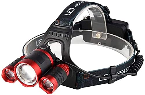 SHKI LZRDZSW USB Rechargeable LED Headlamp - 2000 Lumens Super Bright, 90° Adjustable Head Light for Running, Fishing, Camping & Hiking | Waterproof Head Torch for Adults & Kids | Perfect for Night Jogging, Cave Exploration & Emergency Situations