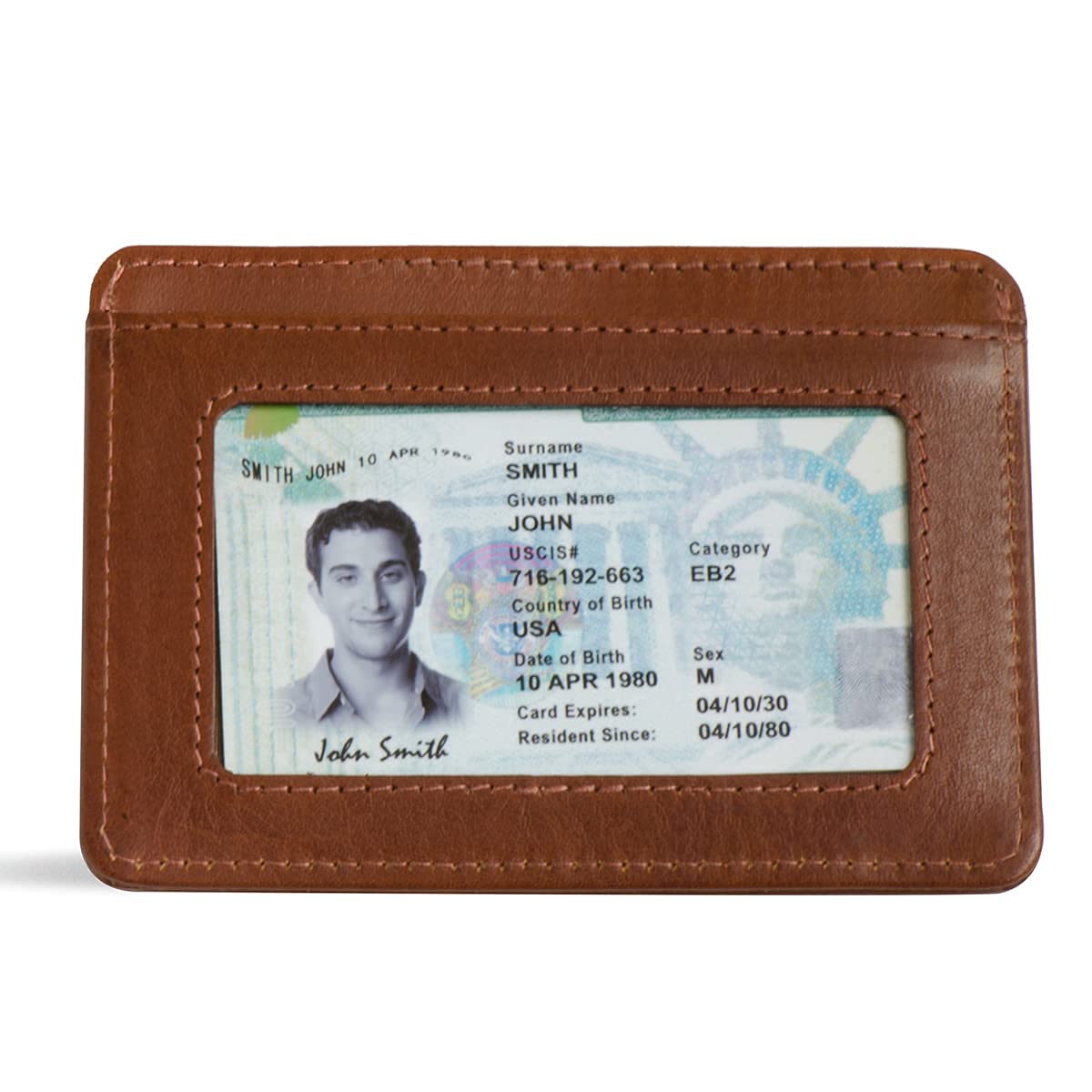 Slim RFID Front Pocket Wallet for Men - Minimalist ID Card Holder with Money Clip - Green Medium Size - Perfect for Travel, Work & Everyday Carry