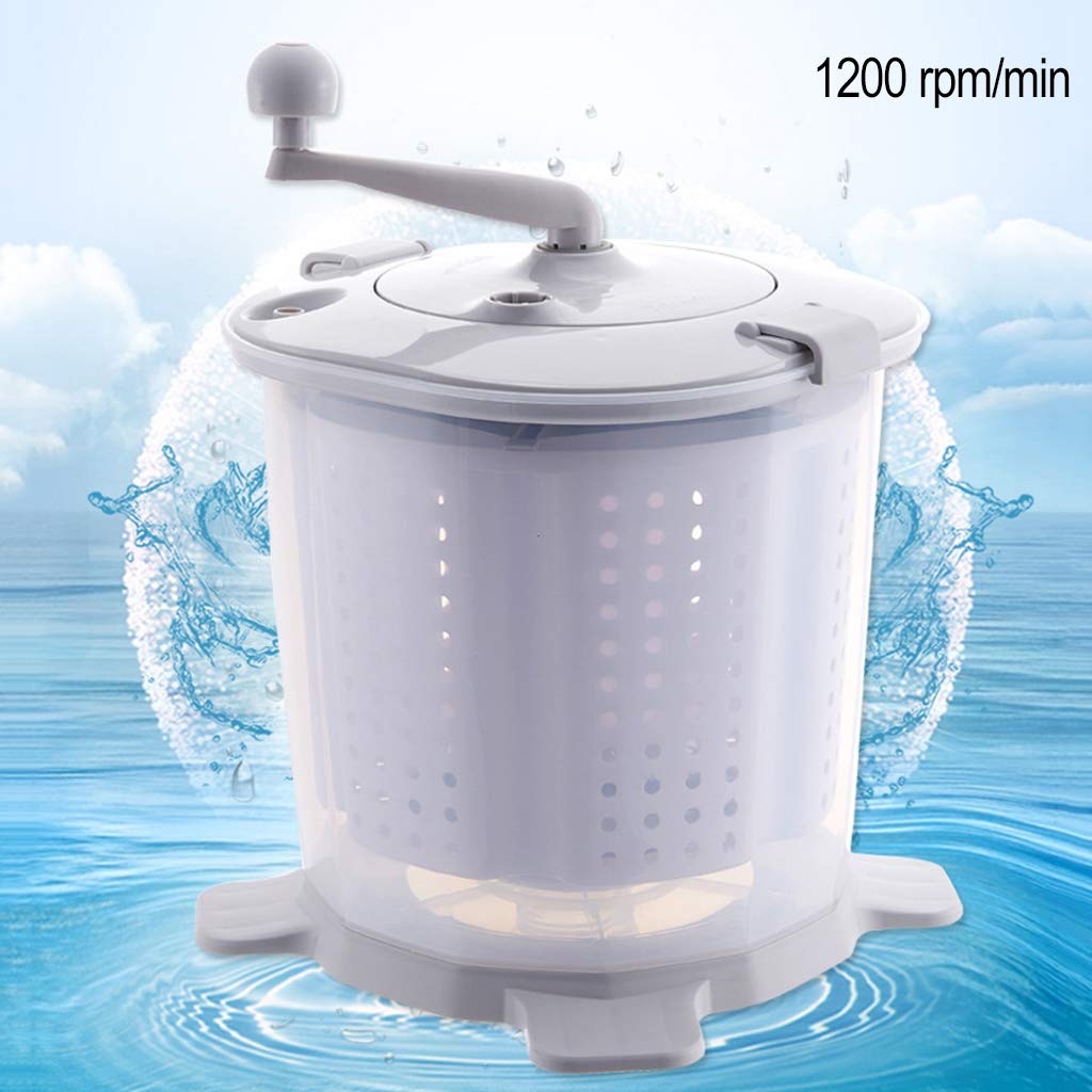 Portable Eco-Friendly Mini Washing Machine | Hand Crank Manual Non-Electric Washer & Spin Dryer for Clothes | Compact & Easy to Use | Perfect for RV Travel, Camping, Apartments & Small Spaces