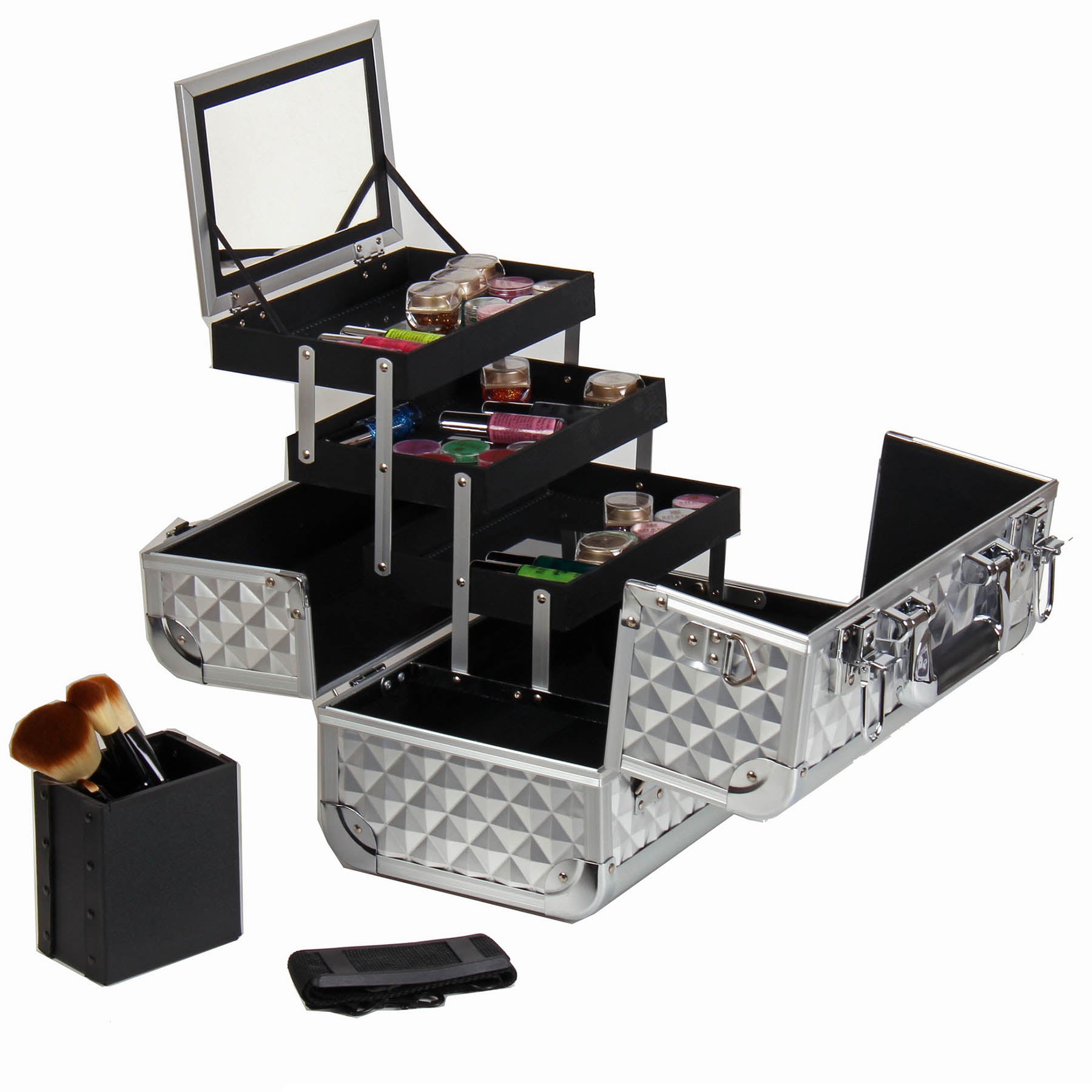Professional Fantasy Collection Makeup Train Case - Large Capacity Cosmetic Organizer for Makeup Artists & Beauty Enthusiasts | Perfect for Salon, Travel & Home Storage
