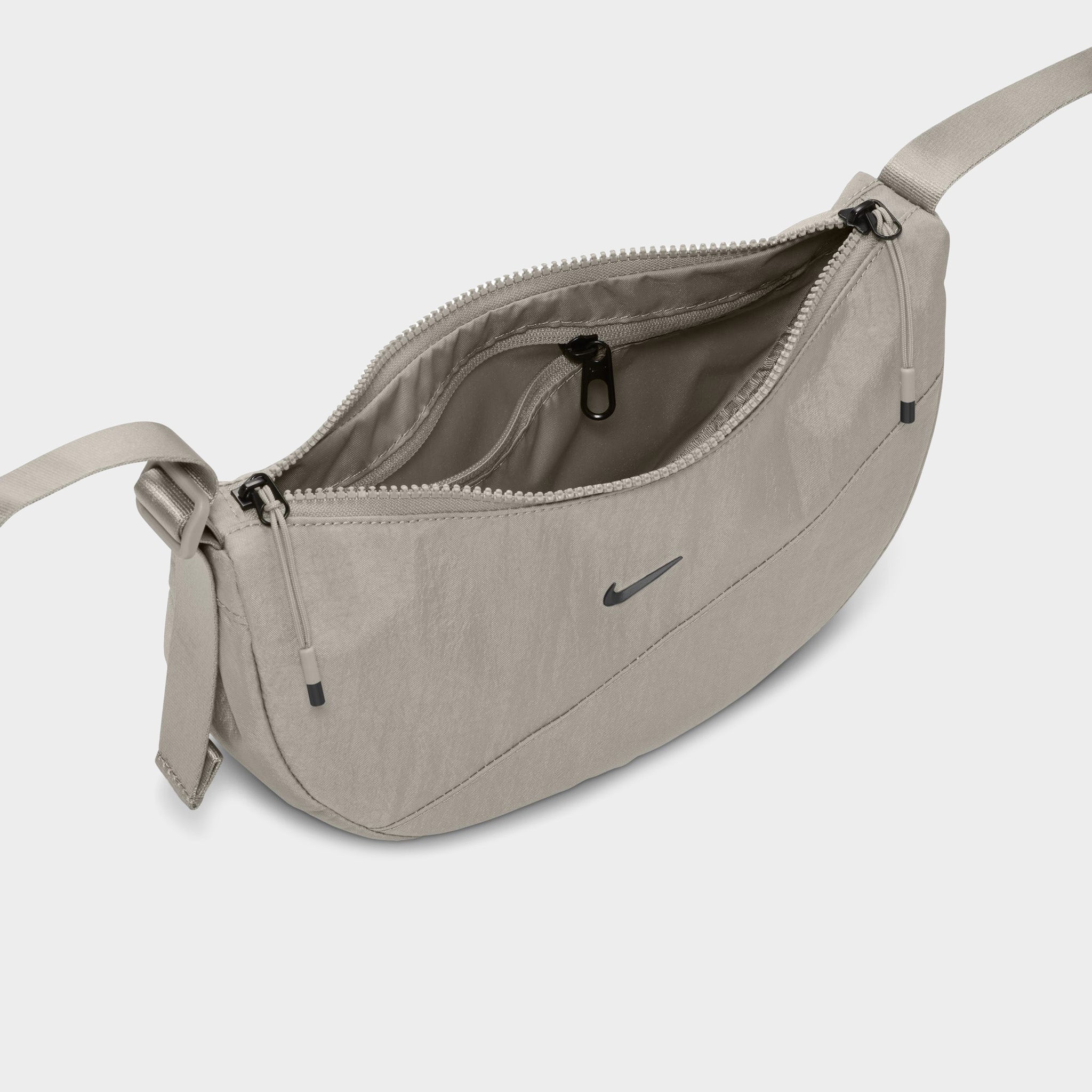 Nike Aura Crescent Crossbody Bag for Women - Stylish College Grey & Matte Silver Shoulder Purse - Perfect for Travel, Work, and Everyday Use