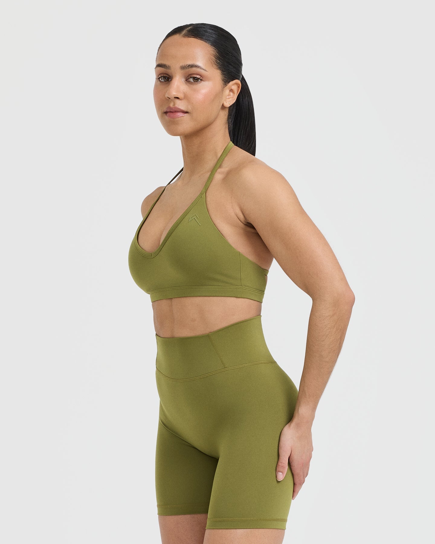 Timeless Strappy Bralette in Olive Green | Comfortable Wireless Bra for Everyday Wear | Perfect for Yoga, Lounge & Layering