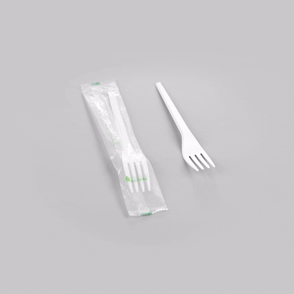 Eco-Friendly White CPLA Compostable Forks - Heat Resistant, 6.5 Inch, 250 Count Bulk Pack - Perfect for Parties, Picnics & Sustainable Dining