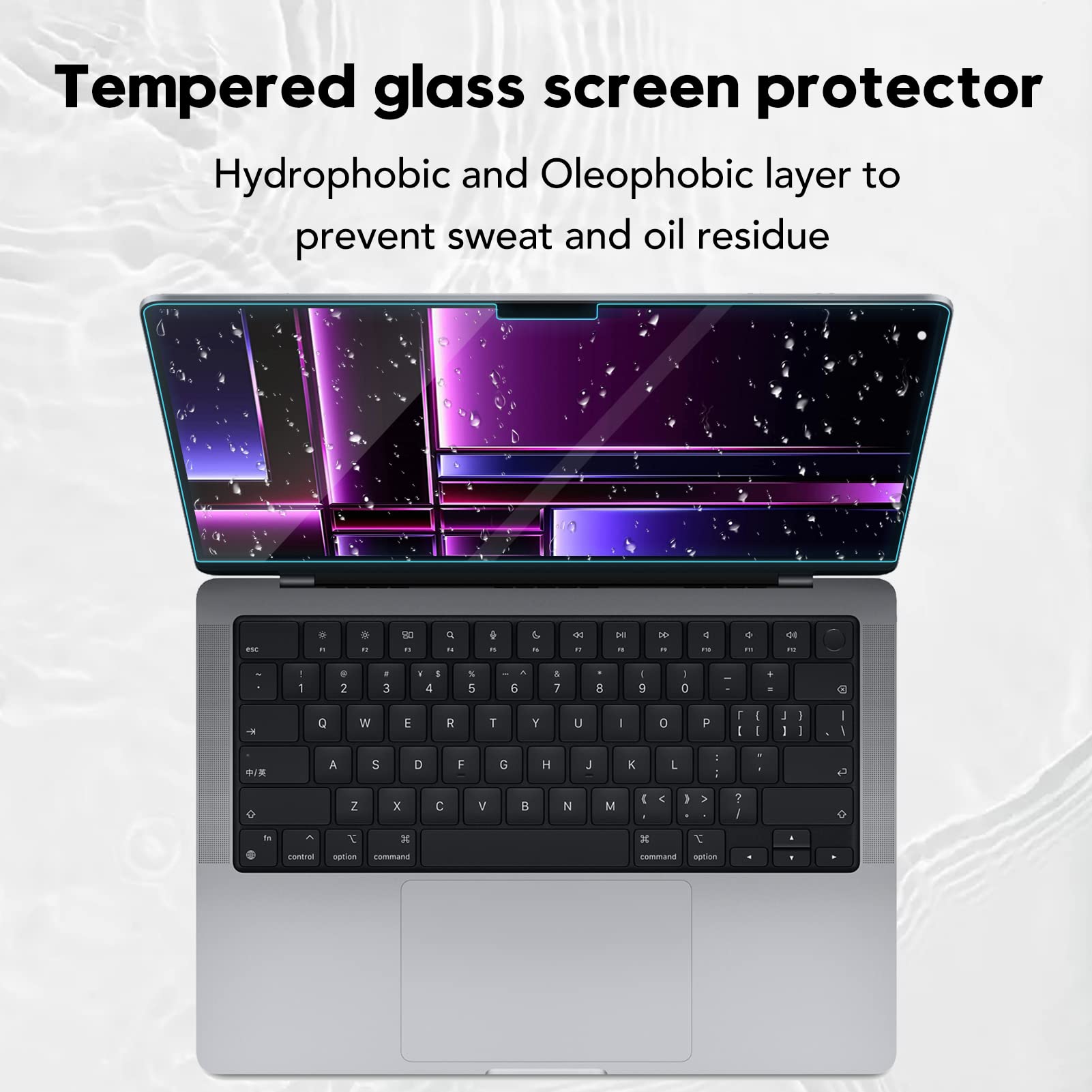 2023 MacBook Pro 14.2'' M2 Pro/M3/M3 Pro/M3 Max Tempered Glass Screen Protector - Ultra Thin, Bubble Free, Scratch Resistant, Touch Sensitive - Perfect for Work, Travel & Home Office Use