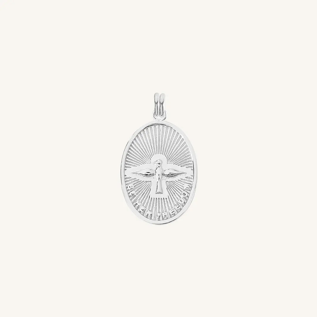 Be Hers Medallion Necklace - Elegant Silver Pendant for Women - Perfect Gift for Her, Anniversary, Valentine's Day & Special Occasions