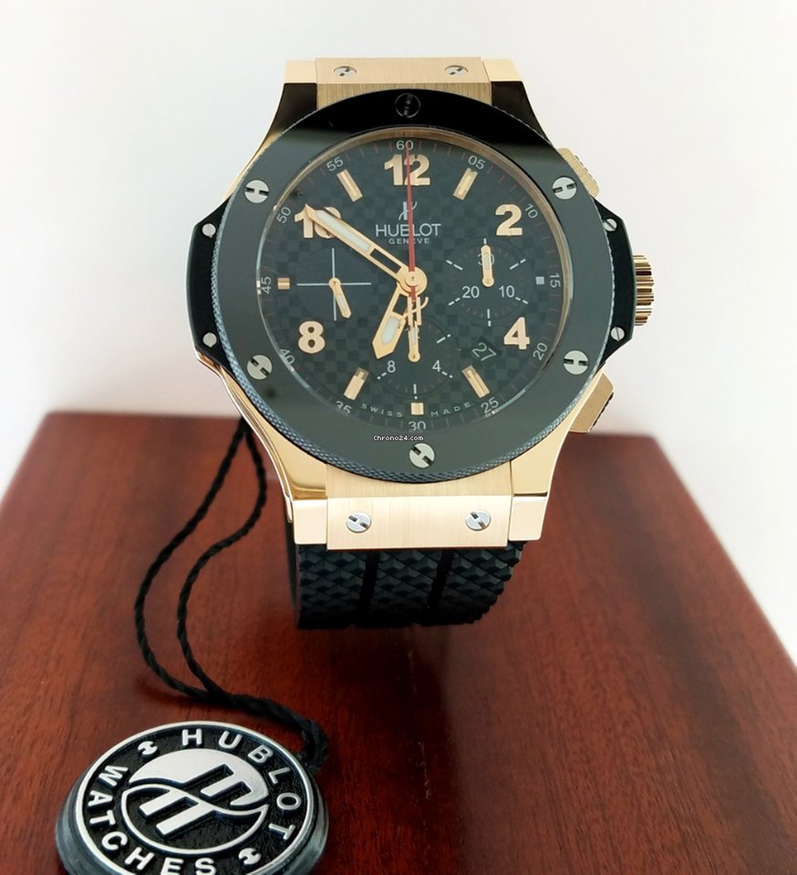 Hublot Big Bang 18K Rose Gold Chronograph Men's Luxury Watch - Ceramic Bezel & Rubber Strap - Perfect for Business, Gifting & Special Occasions