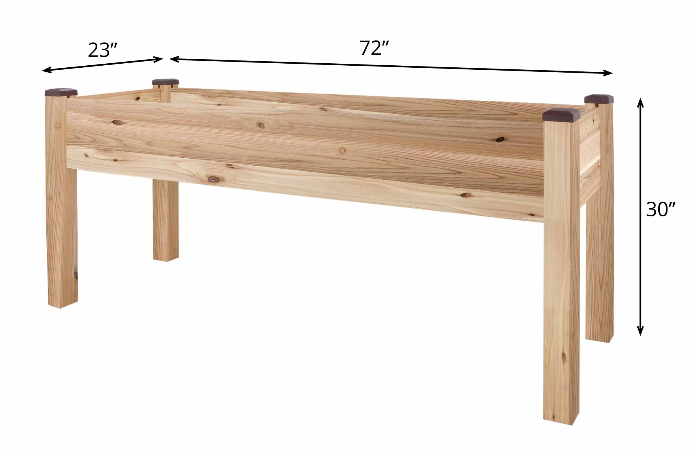 Elevated Cedar Planter Box with Greenhouse & Bug Net Cover - 23