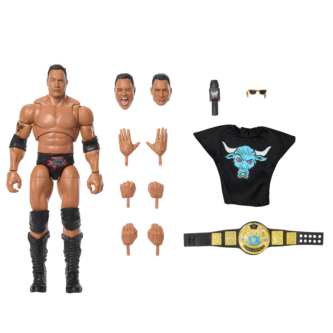 WWE Ultimate Edition Greatest Hits The Rock Action Figure - Collectible Wrestling Toy for Fans & Display - Perfect for Home Decor, Gifts, and WWE Memorabilia Collections