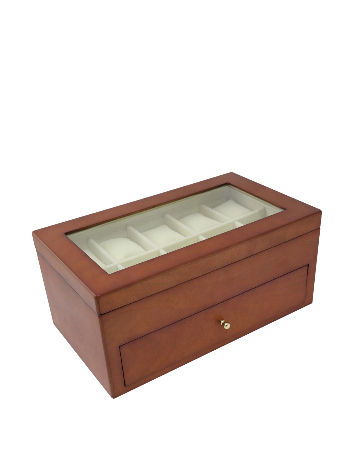20-Slot Luxury Watch Box with Glass Top Display & Storage Drawer - Perfect for Watch Collectors, Jewelry Organization & Gift Giving