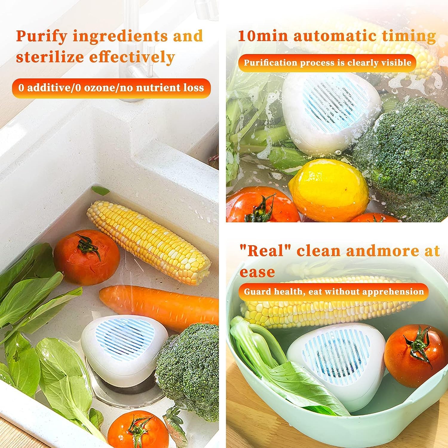 Best Fruit and Vegetable Washing Machine - Deep Cleaning Food Cleaner Device for Fruits, Vegetables & Seafood | Extends Shelf Life | Perfect for Home Kitchen, Restaurant & Organic Food Prep
