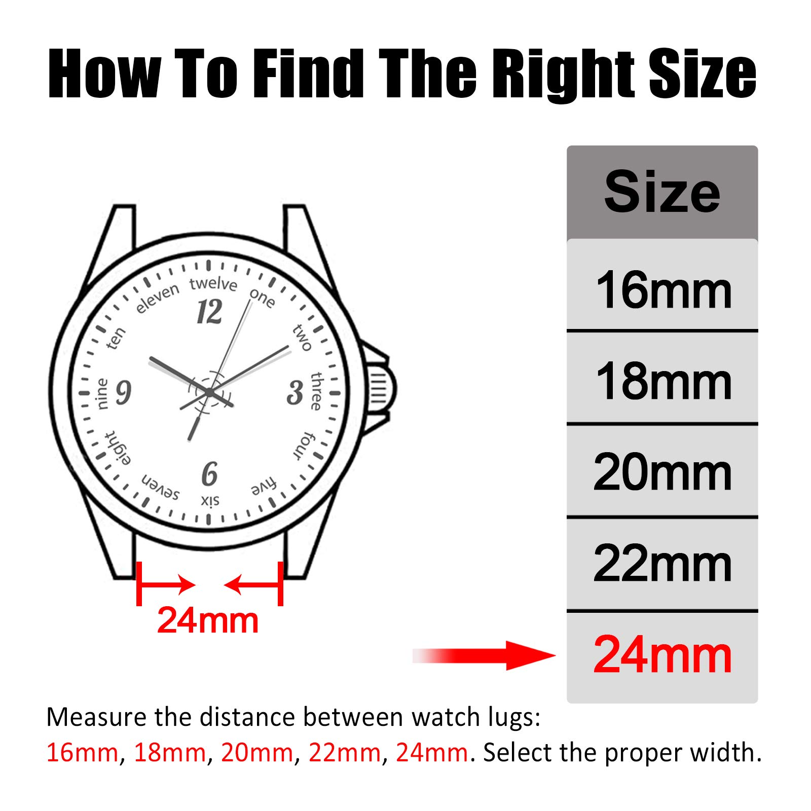 Universal 18mm 20mm 22mm 24mm Silicone Watch Band Replacement - Quick Release Soft Rubber Watch Straps for Men & Women - Perfect for Sports, Fitness & Daily Wear