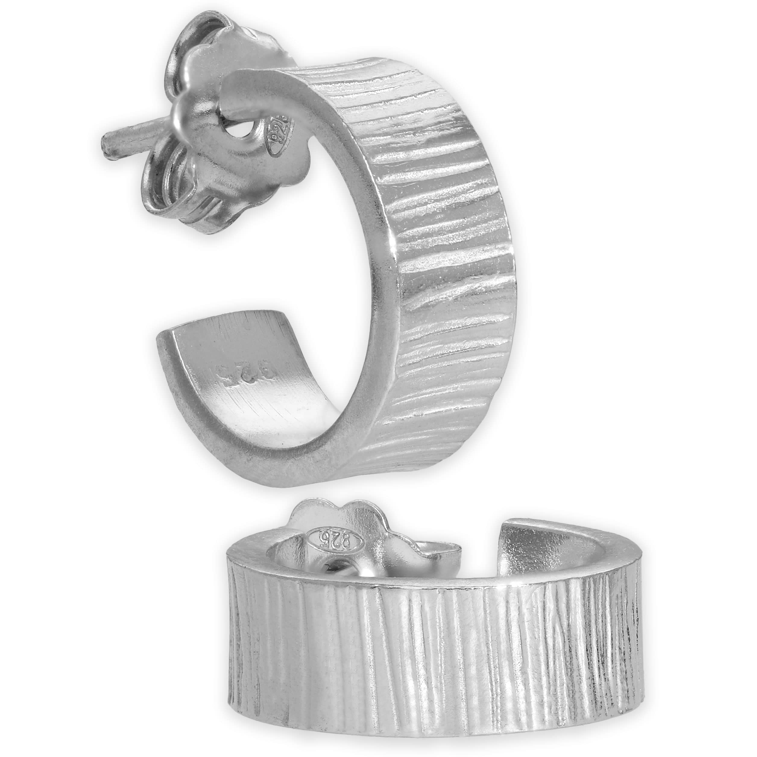 Handmade Sterling Silver Hoop Earrings - Minimalist Small Huggie Hoops for Sensitive Ears | Hypoallergenic Women's Jewelry Gift for Everyday Wear & Special Occasions