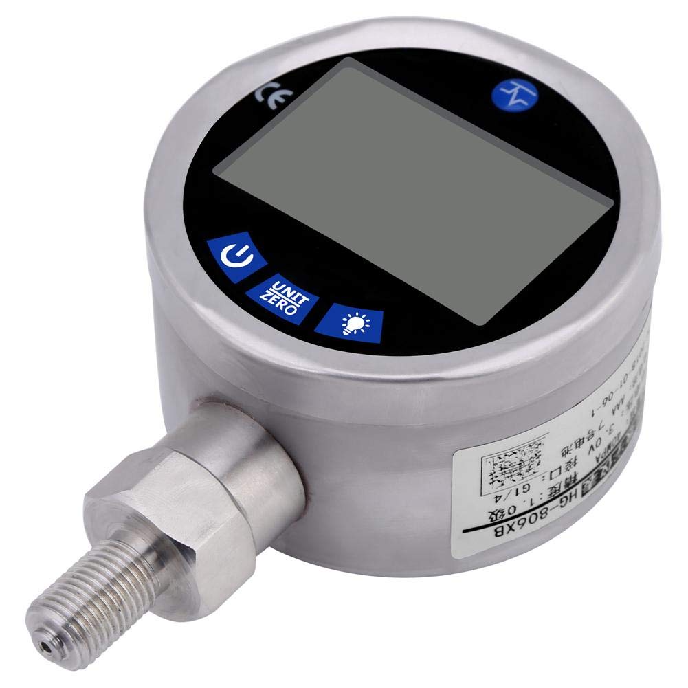Digital Pressure Gauge 400BAR 0-40Mpa 10000PSI - DPG-80B Hydraulic Gauge with G1/4 Connector for Oil, Gas & Water Pressure Measurement | Ideal for Industrial, Automotive & HVAC Systems