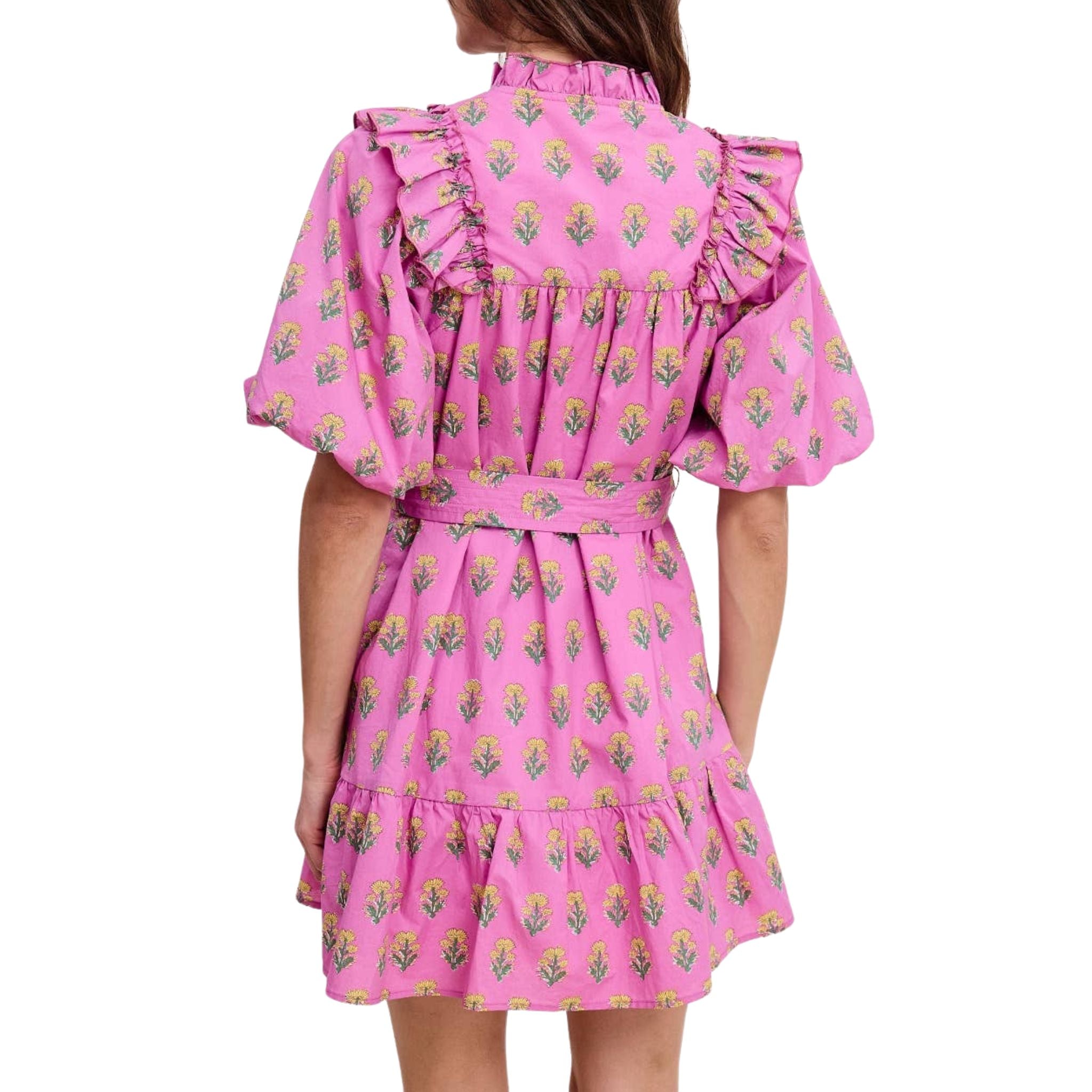 Floral Ruffled Mini Dress for Women - Elegant Summer Party Dress, Perfect for Weddings, Dates & Beach Vacations