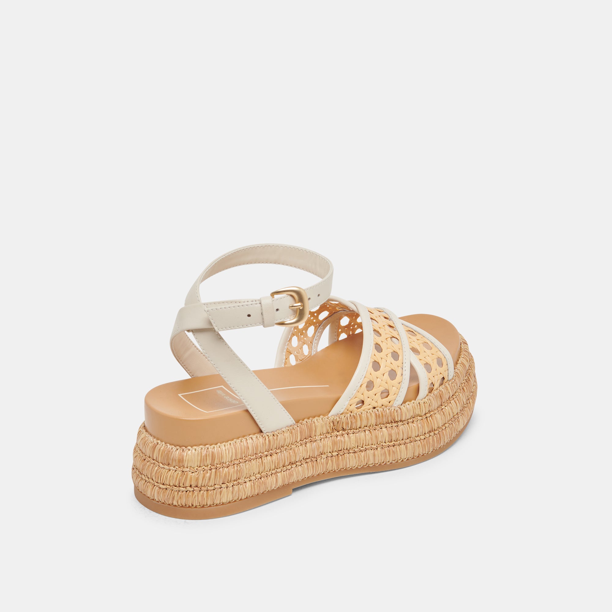 WRILEY Women's Sandals - Comfortable Woven Raffia Slides for Beach, Pool & Summer Outfits | Creme Color Casual Footwear