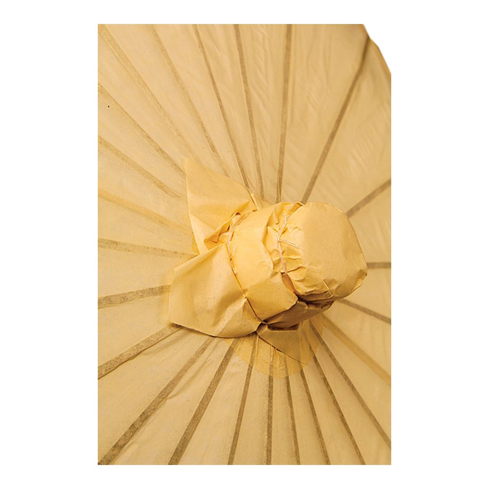 Luna Bazaar 32-Inch Orange Chinese Japanese Paper Parasol Umbrella - Handmade Traditional Asian Sun Shade for Wedding, Photo Shoot & Outdoor Protection