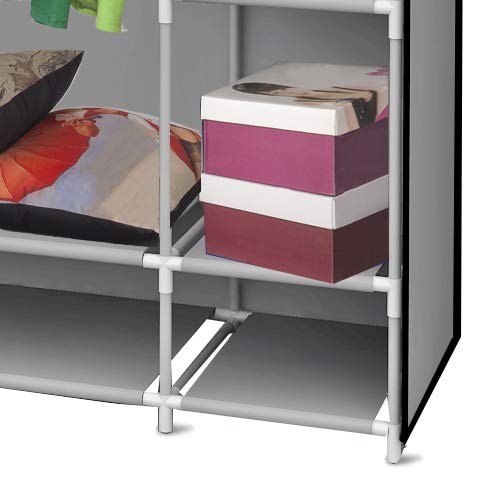 Grey Storage Closet with Shelves - Sunbeam Home Basics for Bedroom & Closet Organization