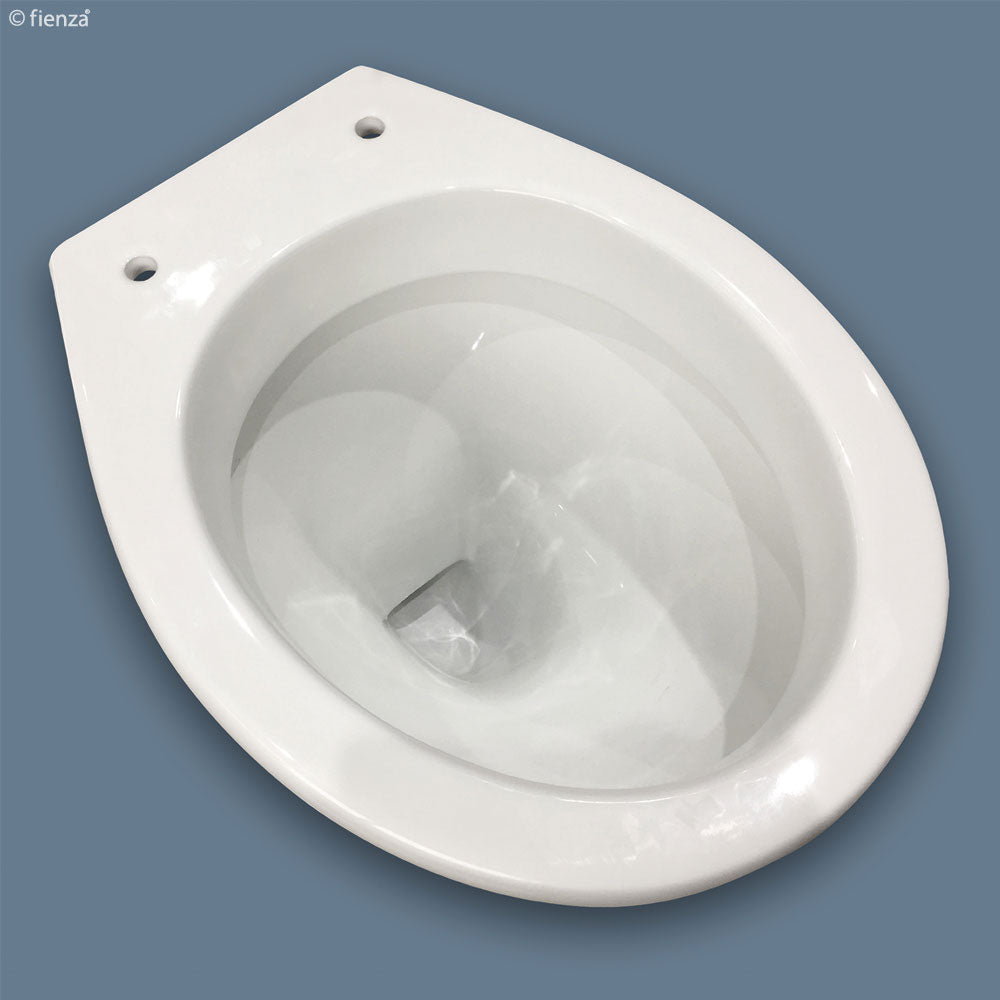 Fienza K001 Concealed S Trap Stella Adjustable Link Toilet Suite - 140-255mm Pan, White - Perfect for Modern Bathroom Renovations & Space-Saving Designs