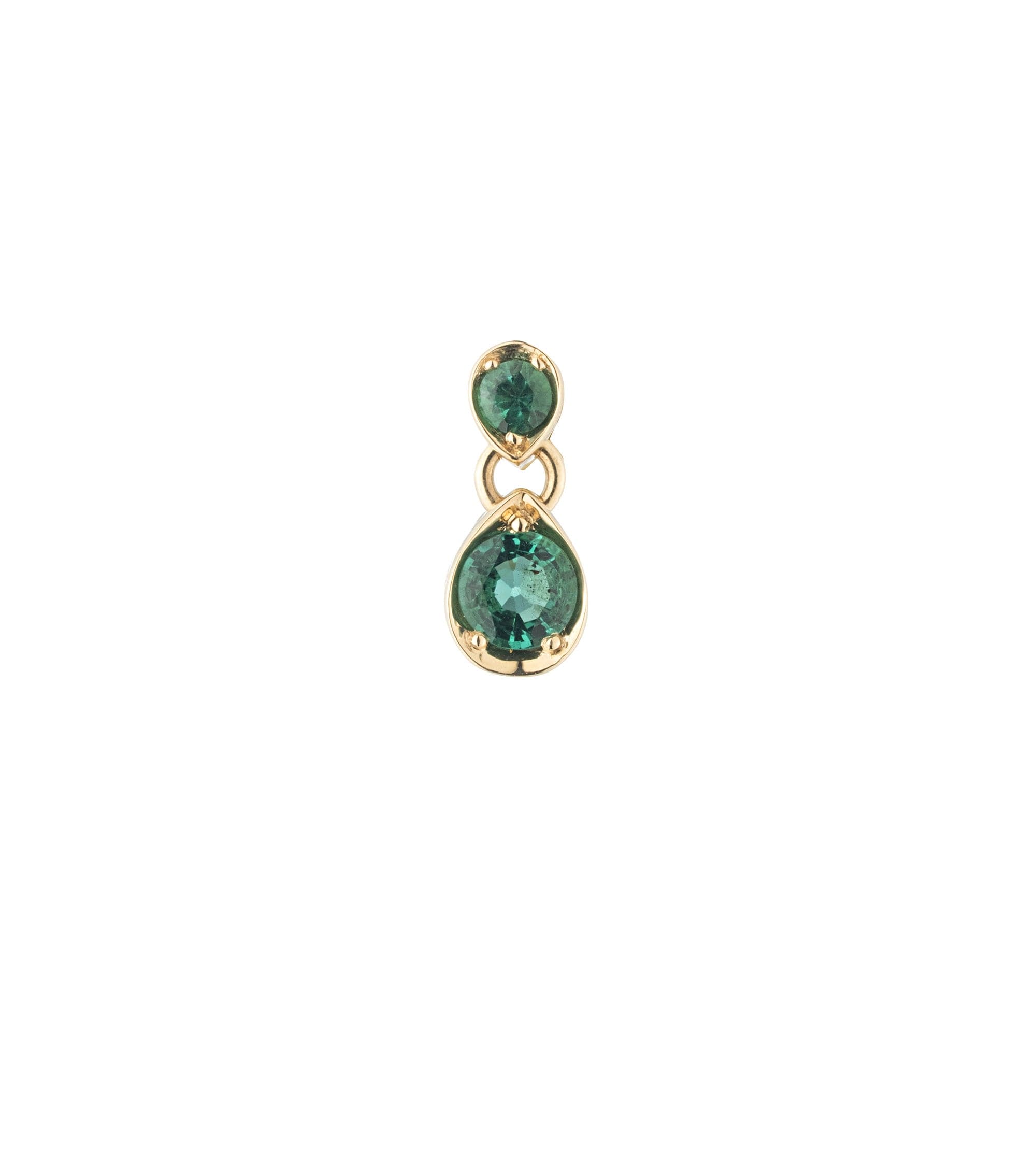 Emerald Gemstone Double Drop Earrings for Women - Elegant Green Jewelry Gift for Anniversary, Wedding & Special Occasions | Perfect for Evening Parties, Date Nights & Formal Events