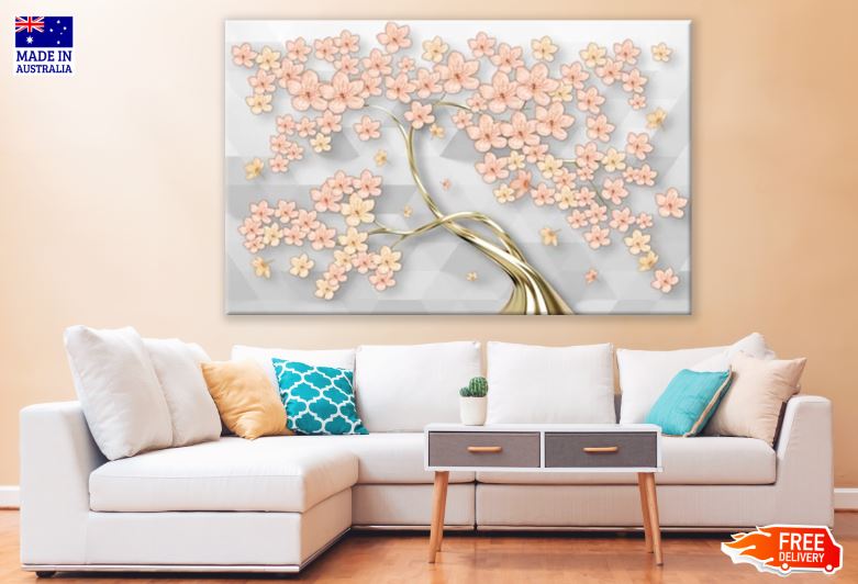 3D Illustration Flowers Print - 100% Australian Made Wall Art for Home Decor, Office & Gift Giving