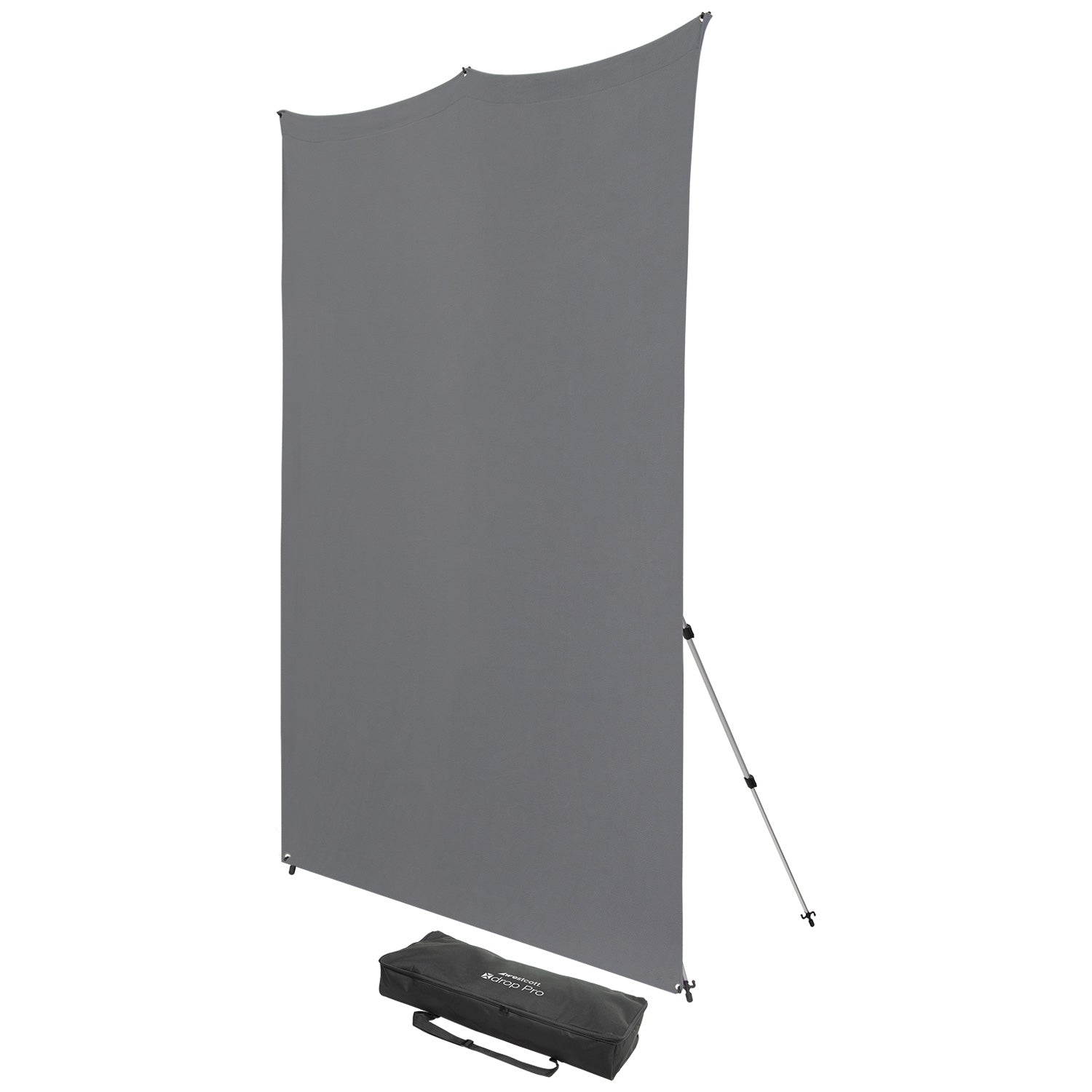 X Drop Pro Wrinkle Resistant Photography Backdrop Kit - Neutral Gray (8' x 8') for Studio, Portrait & Video Shooting - Perfect for Professional Photographers & Content Creators